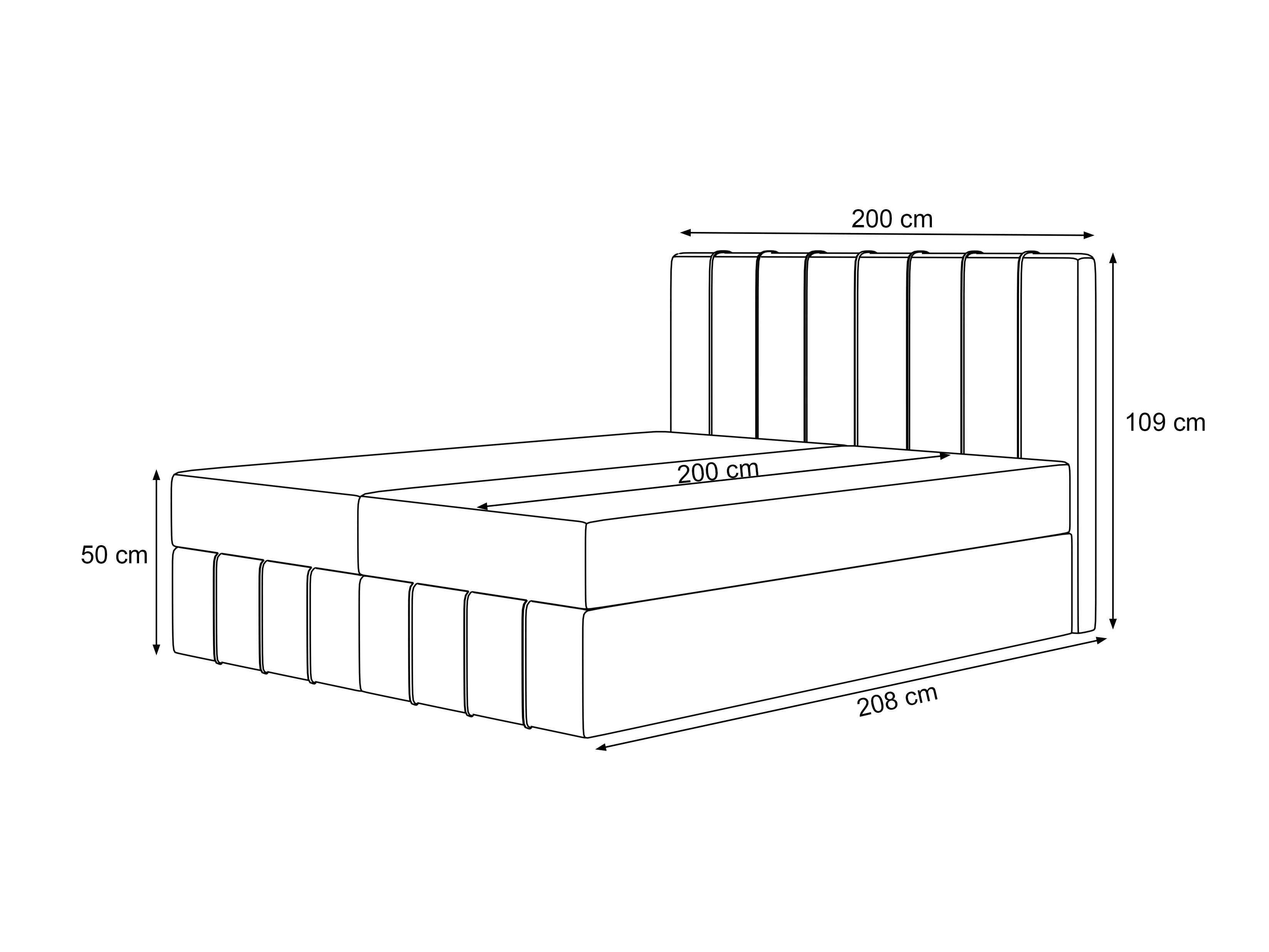 Boxspring krevet Martinez 125 (Piano 02)