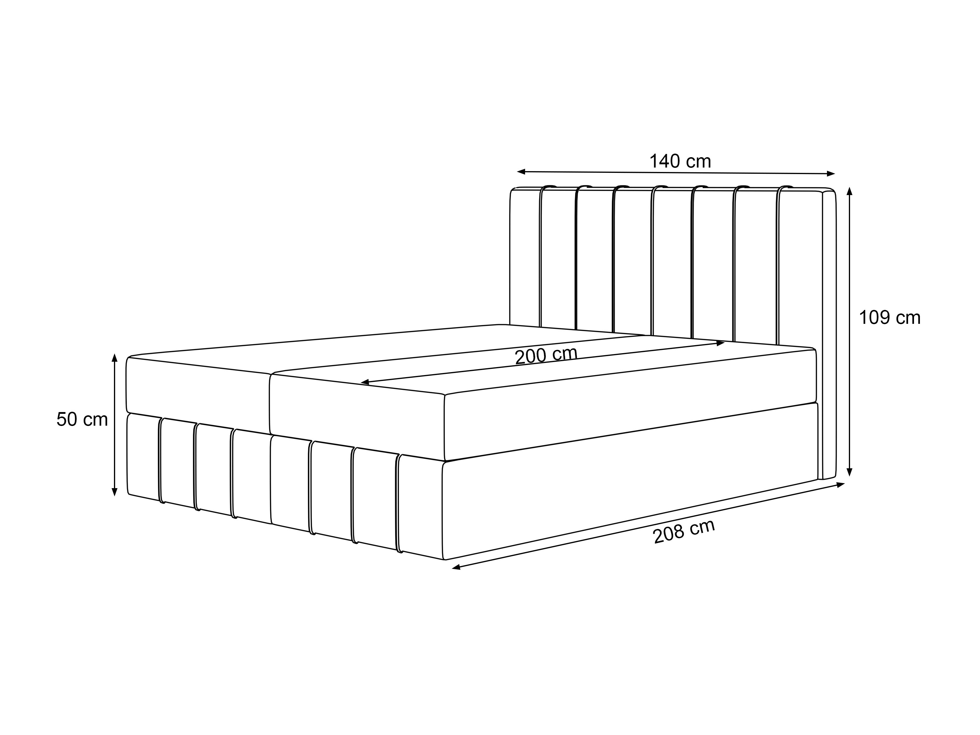 Boxspring krevet Martinez 125 (Piano 03)