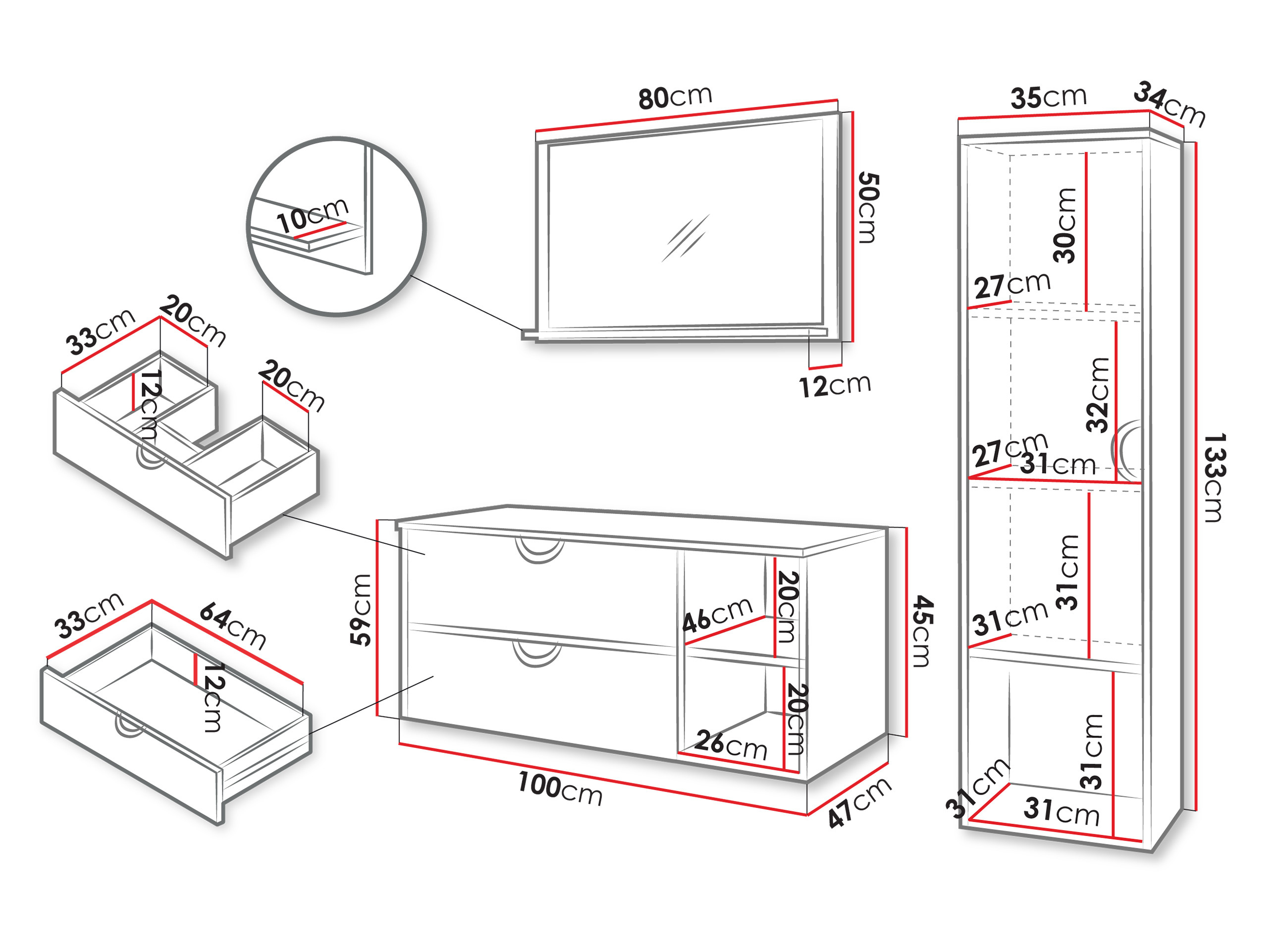 Kupaonski namještaj Sodalis (Kašmir)