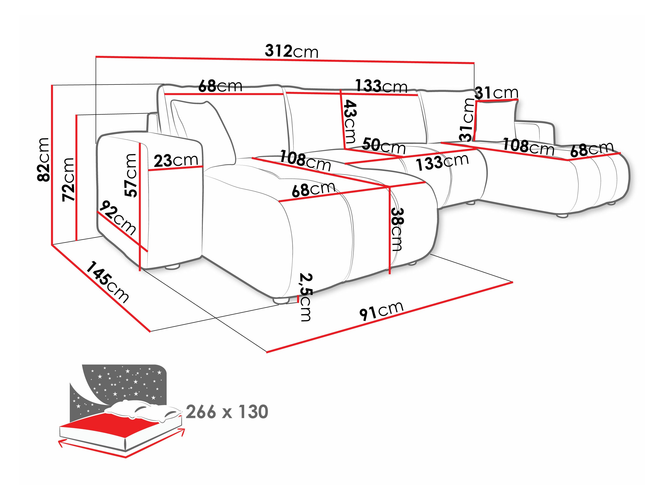 Kutna garnitura SC9122 s manjim nepravilnostima