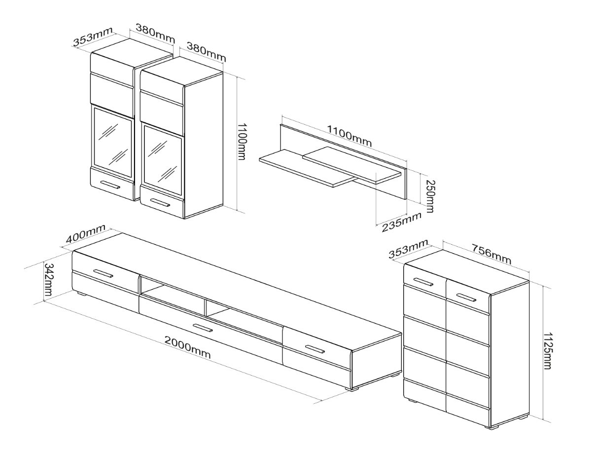 Set za dnevni boravak Houston 2085