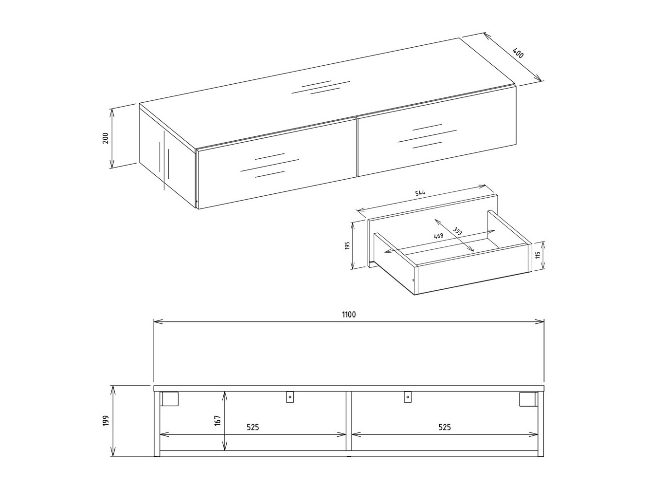 Konzolni stolić Mandeville 341 (Bijela)