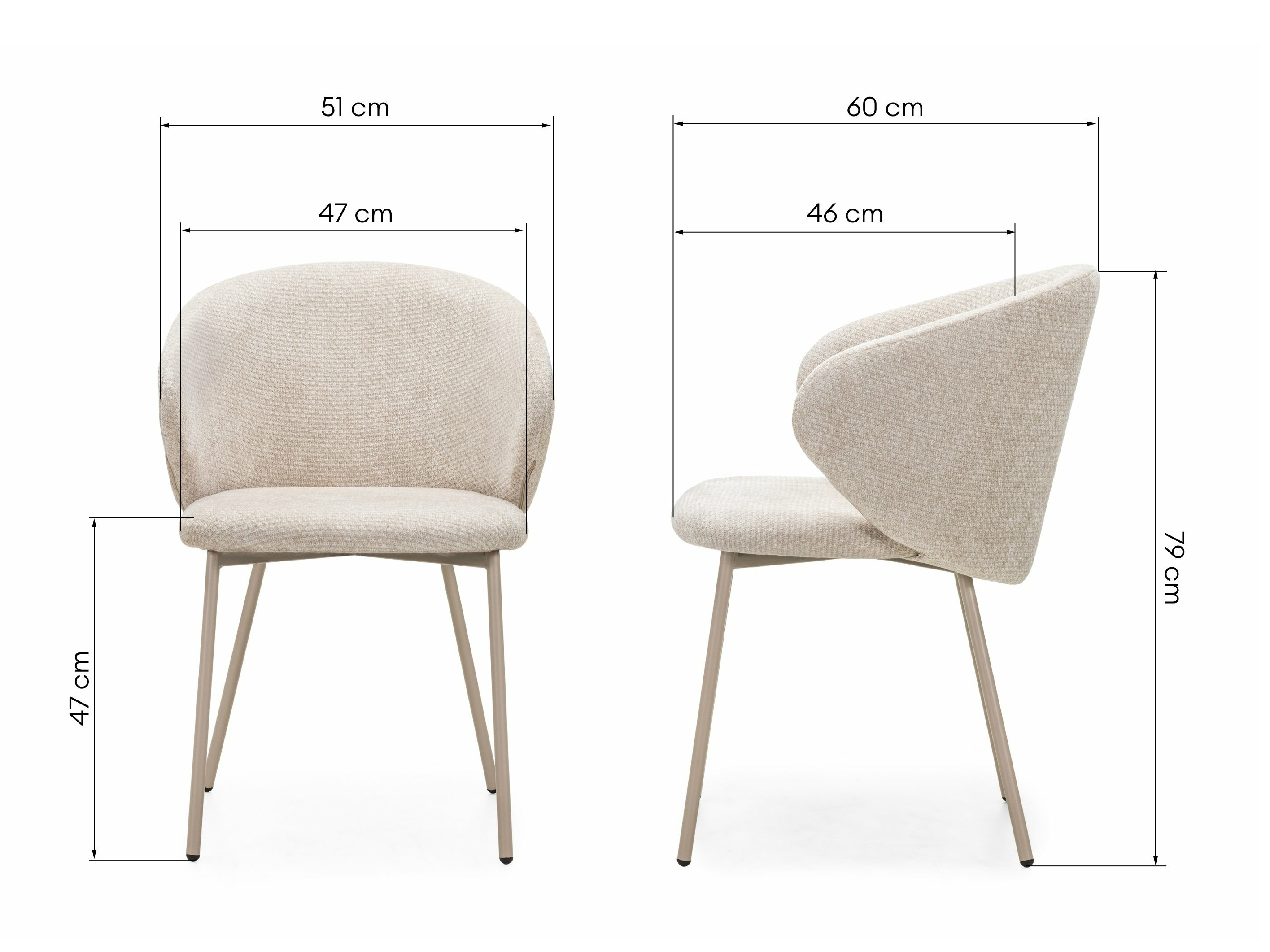 Stolica Burleson 400 (Svijetlo bež + Crna)