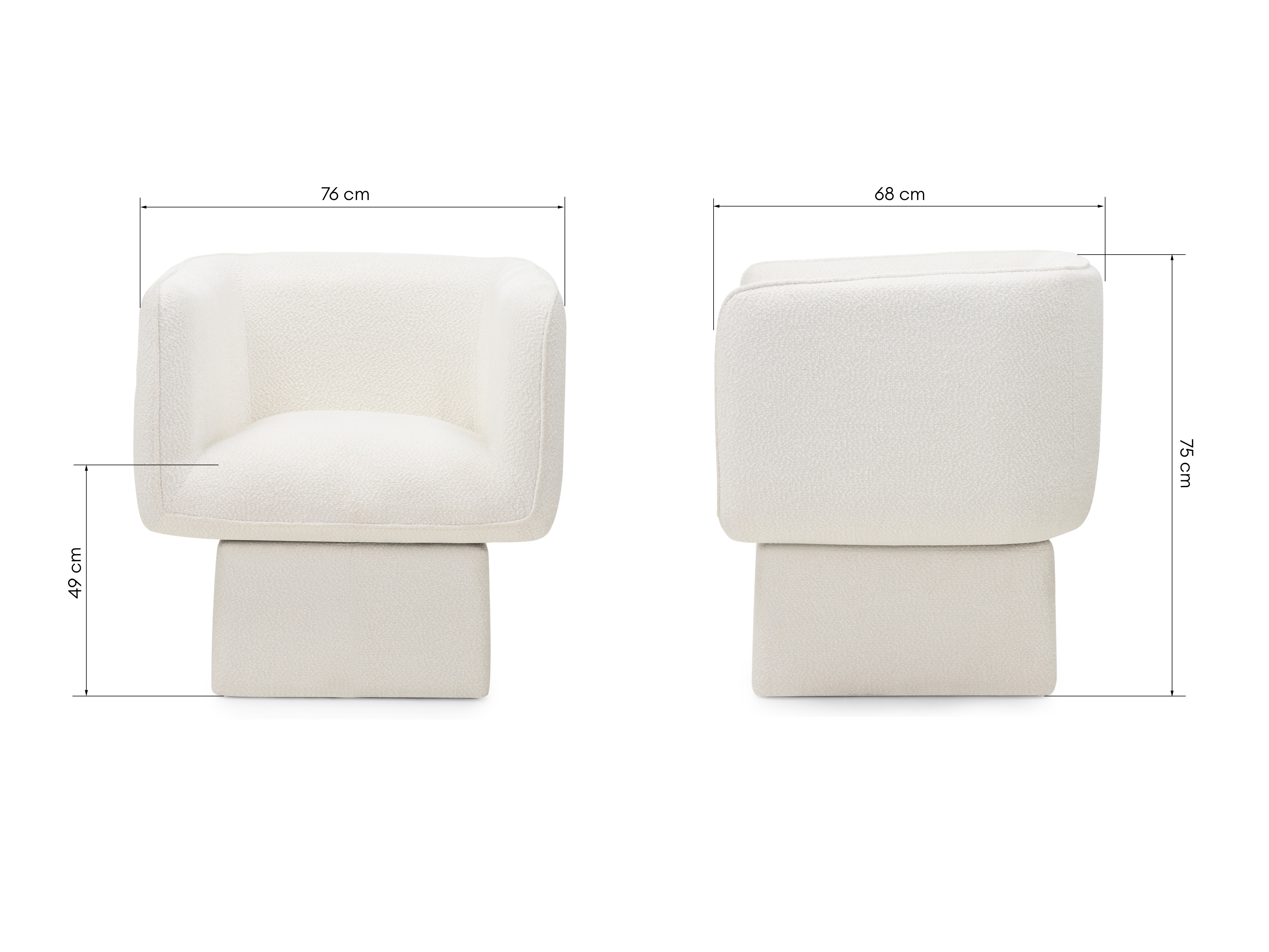 Fotelja Burleson 479 (Bijela)