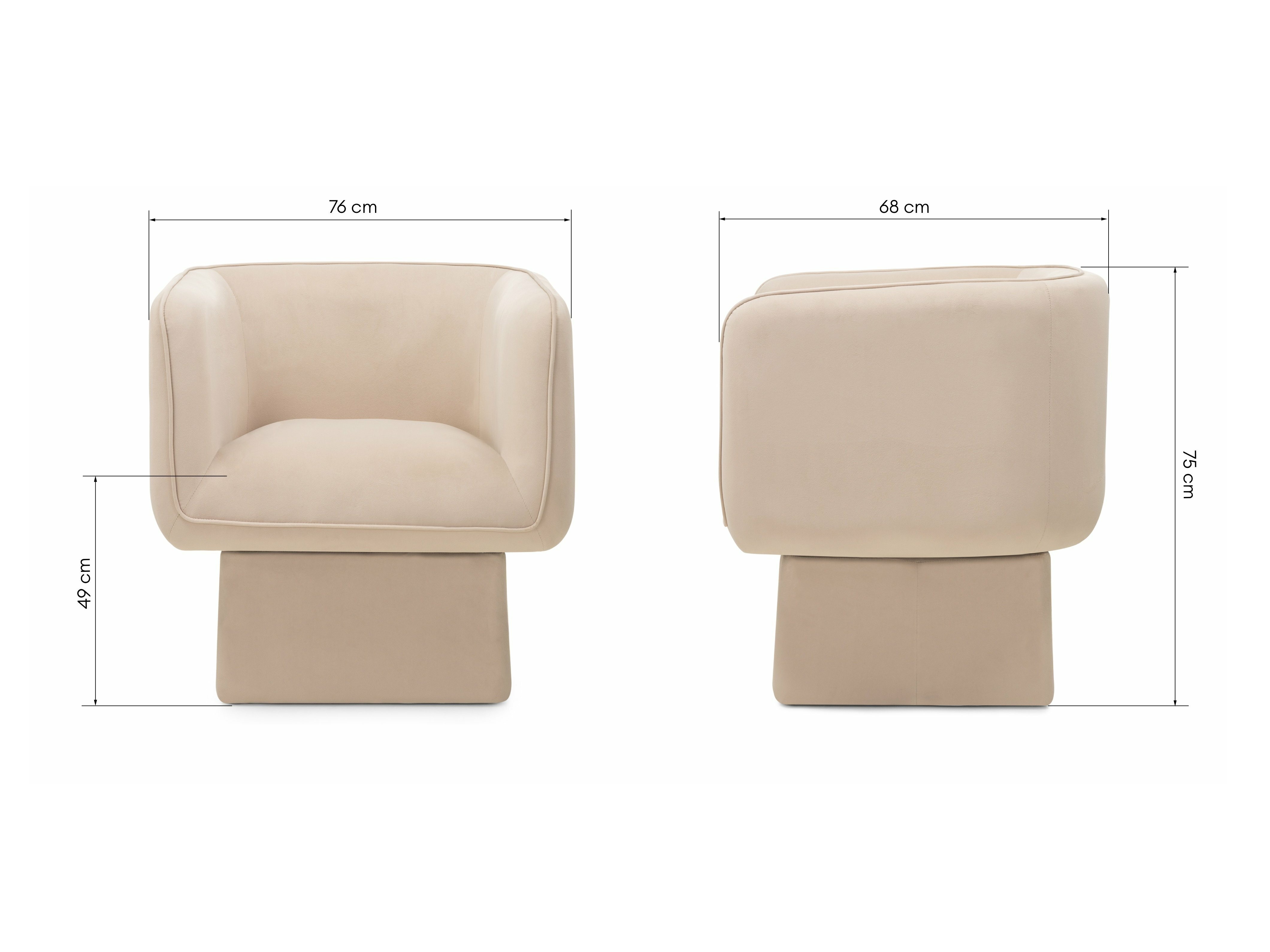 Fotelja Burleson 479 (Krem)