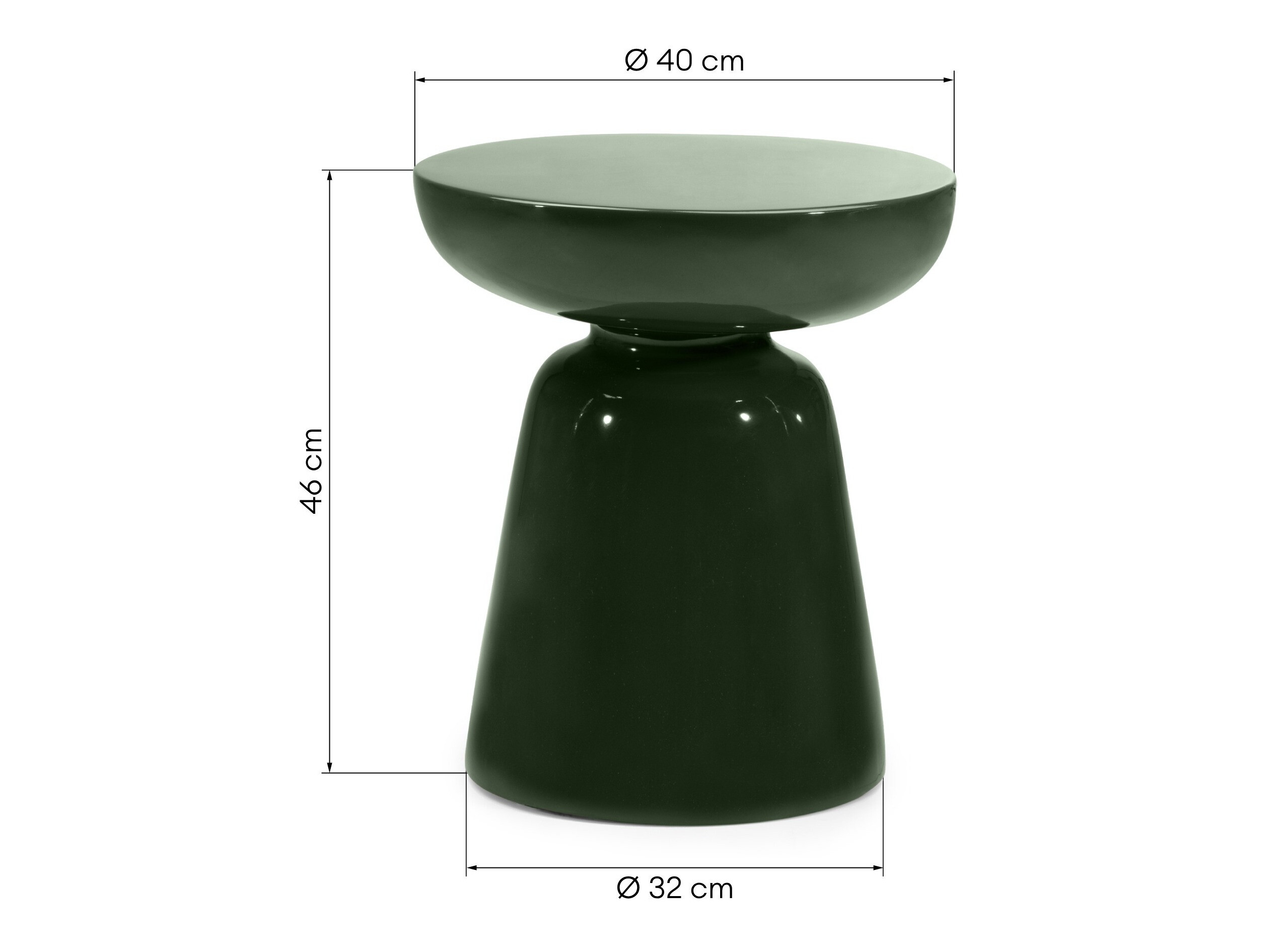 Pomoćni stolić Burleson 482 (Sjajno zelena)