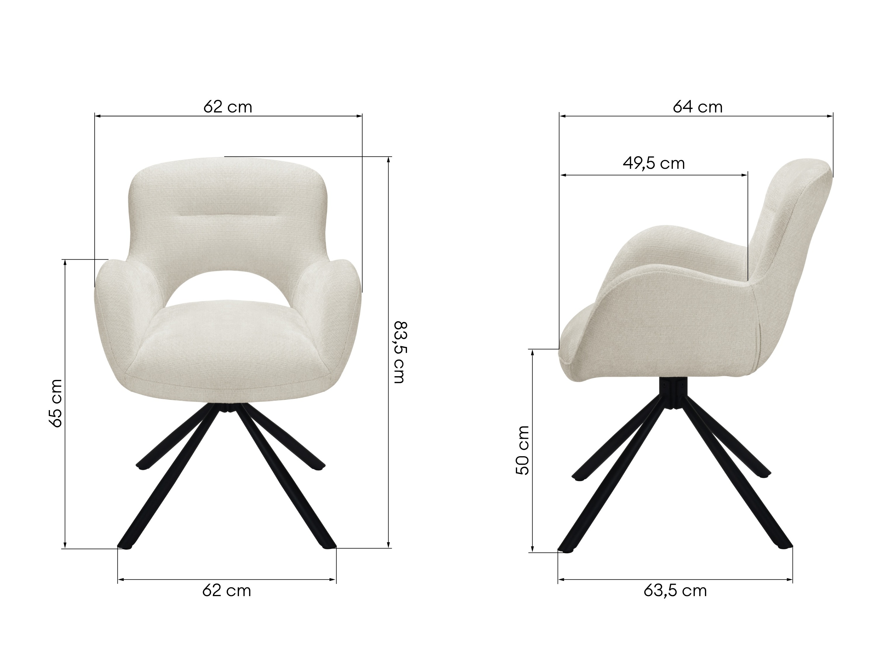 Stolica Burleson 485 (Svijetlo bež)