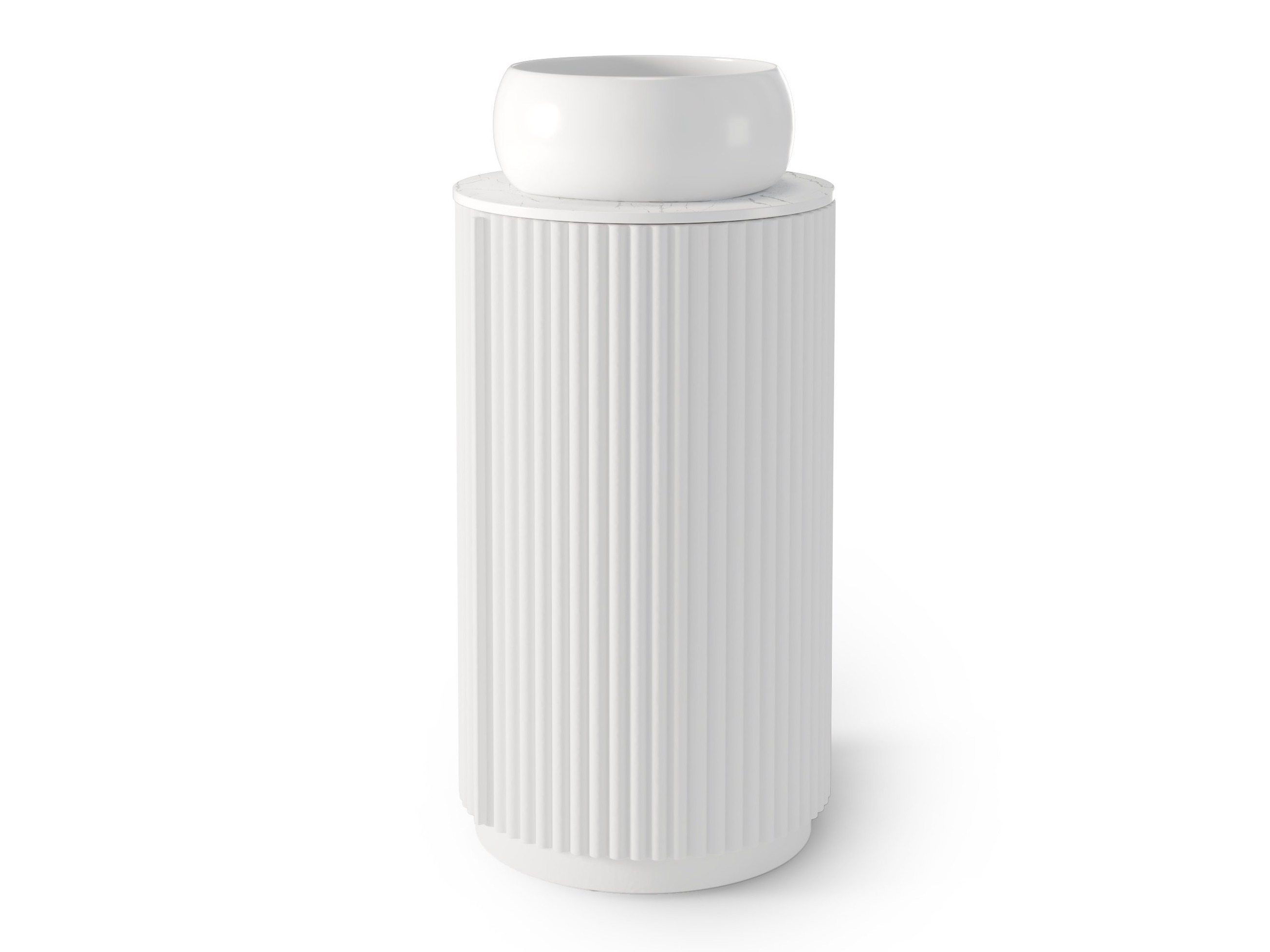 Samostojeći kupaonski ormarić za umivaonik Burleson 503 (Bijela)