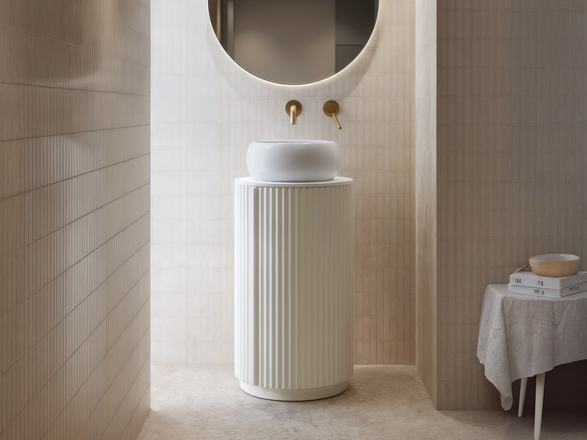 Samostojeći kupaonski ormarić za umivaonik Burleson 503 (Bijela)