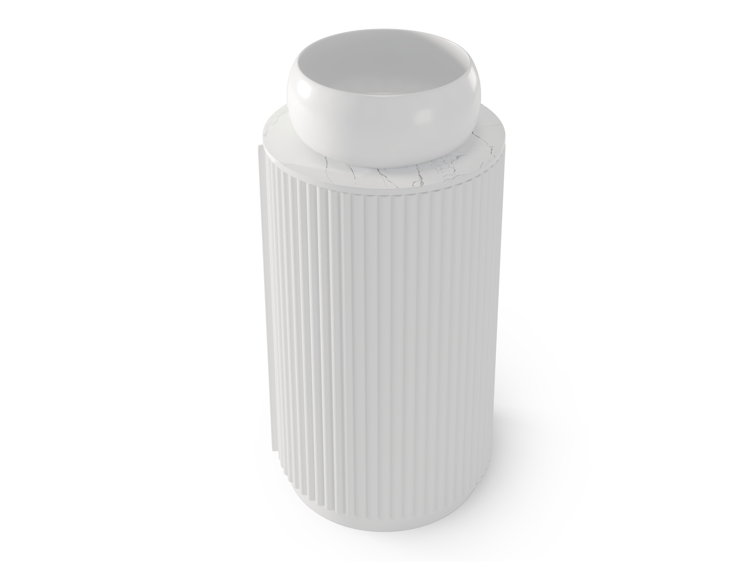 Samostojeći kupaonski ormarić za umivaonik Burleson 503 (Bijela)