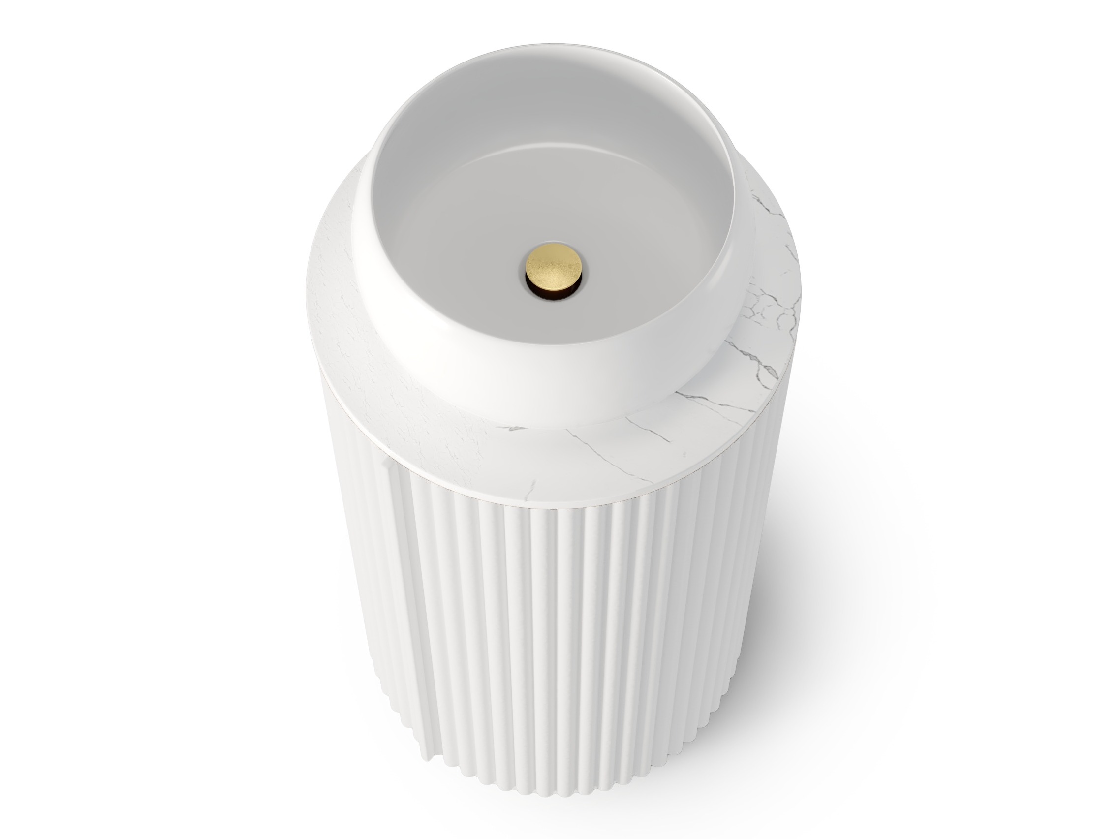 Samostojeći kupaonski ormarić za umivaonik Burleson 503 (Bijela)