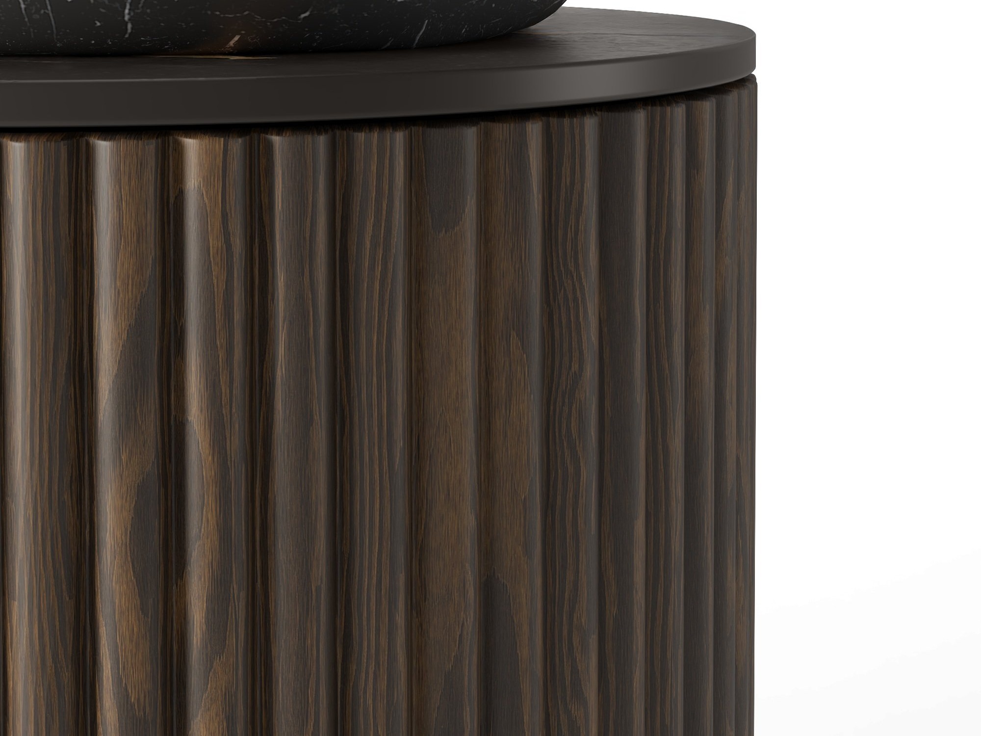 Samostojeći kupaonski ormarić za umivaonik Burleson 503 (Orah + Crna)