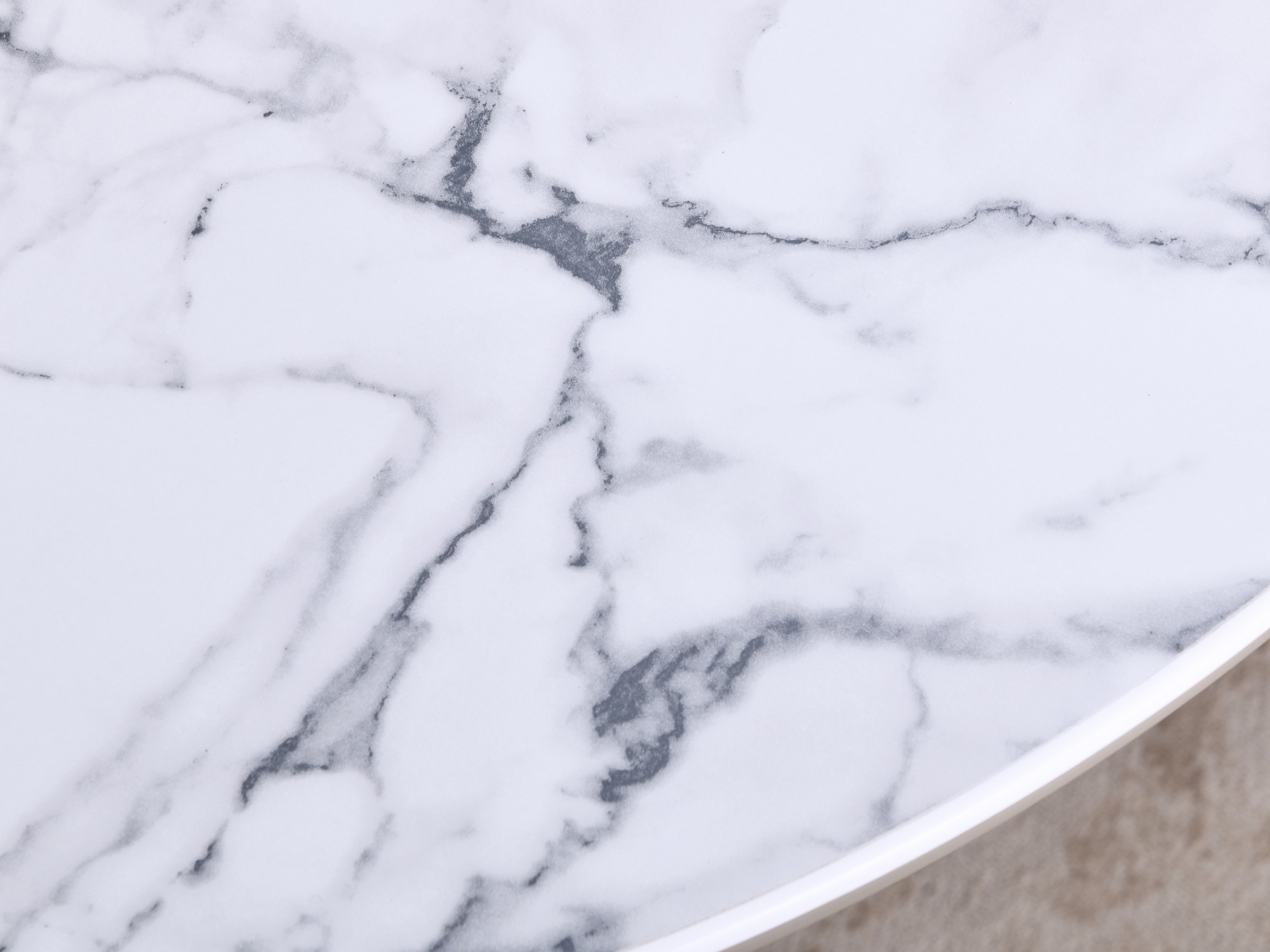 Stol Burleson 593 (Bež + Bijeli mramor)