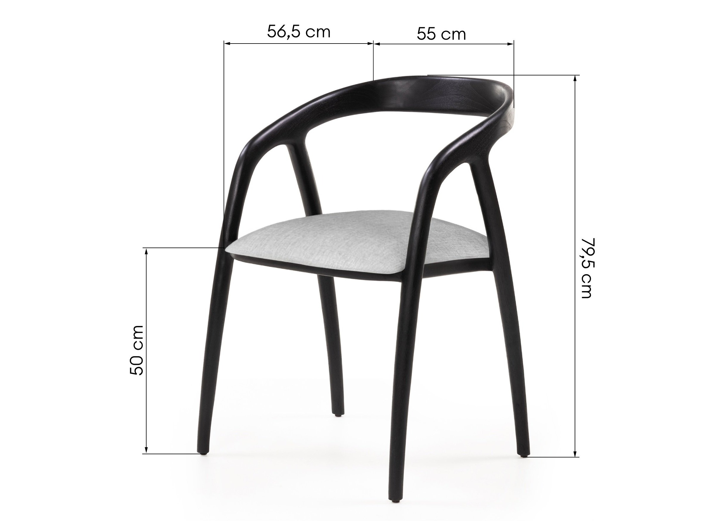 Stolica Burleson 492 (Crna + Svijetlo bež)