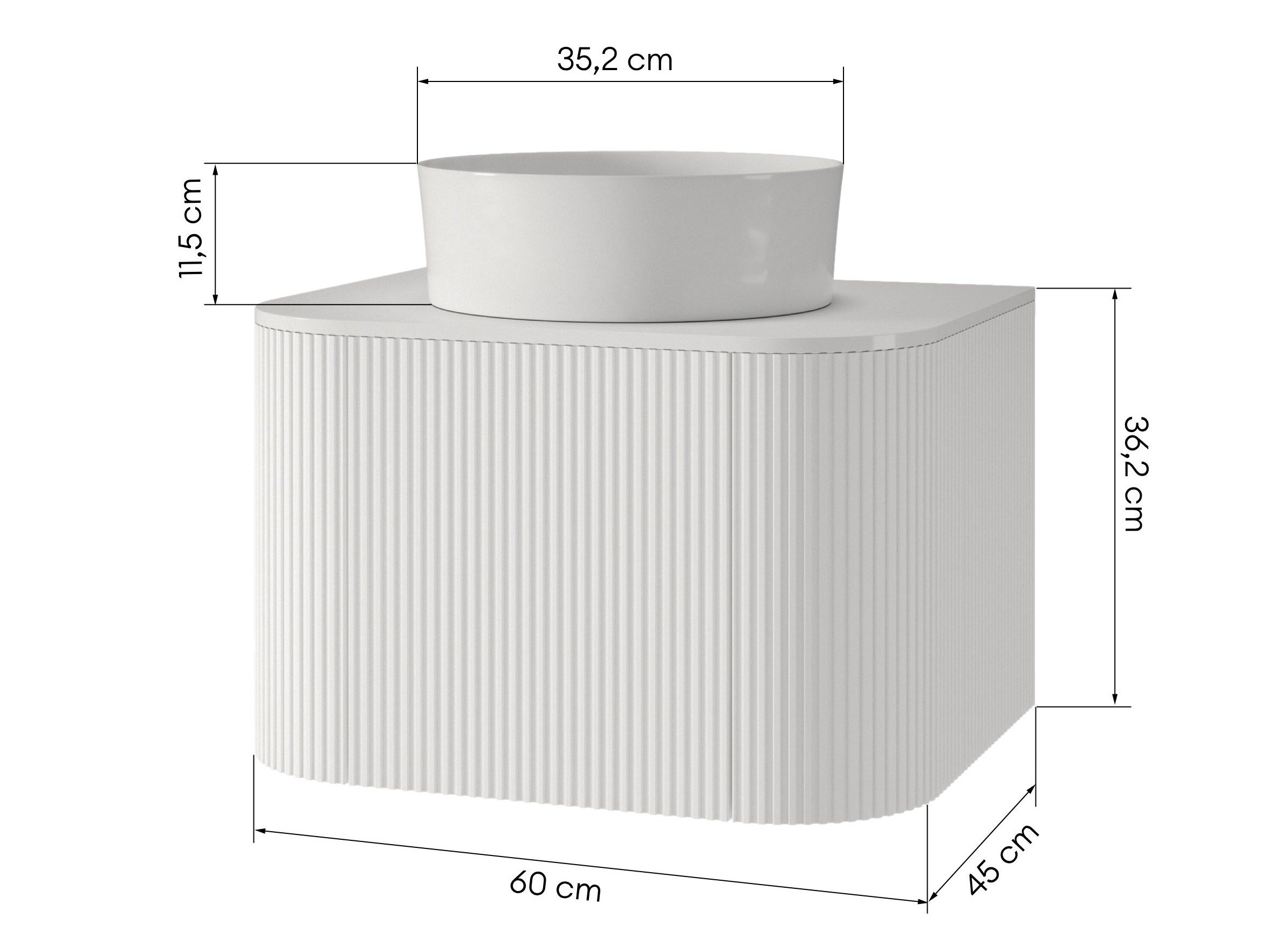 Zidni ormarić za umivaonik Burleson 504