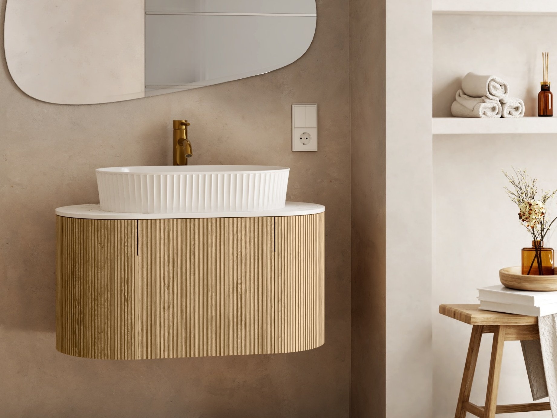 Zidni ormarić za umivaonik Burleson 506