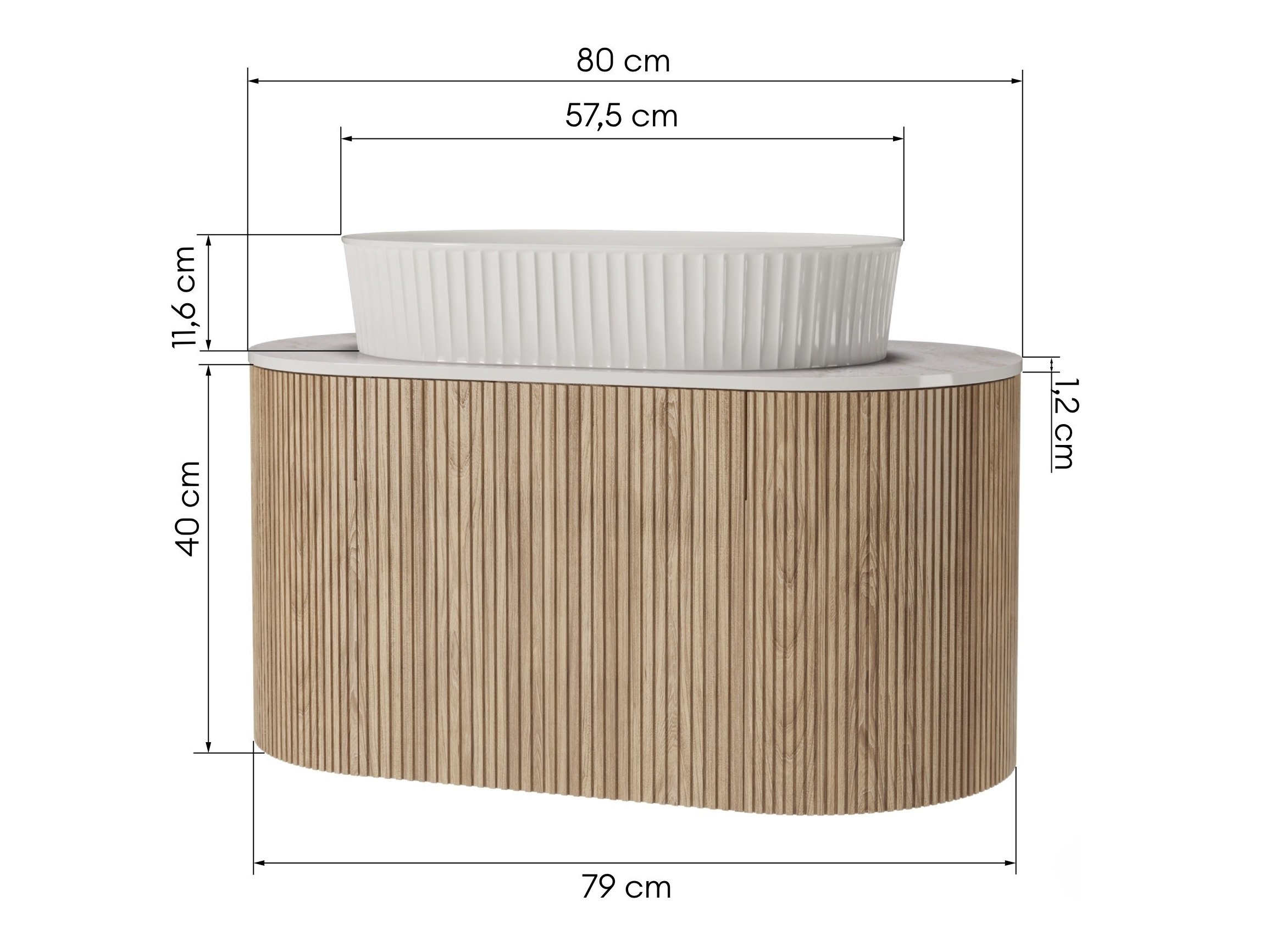 Zidni ormarić za umivaonik Burleson 506