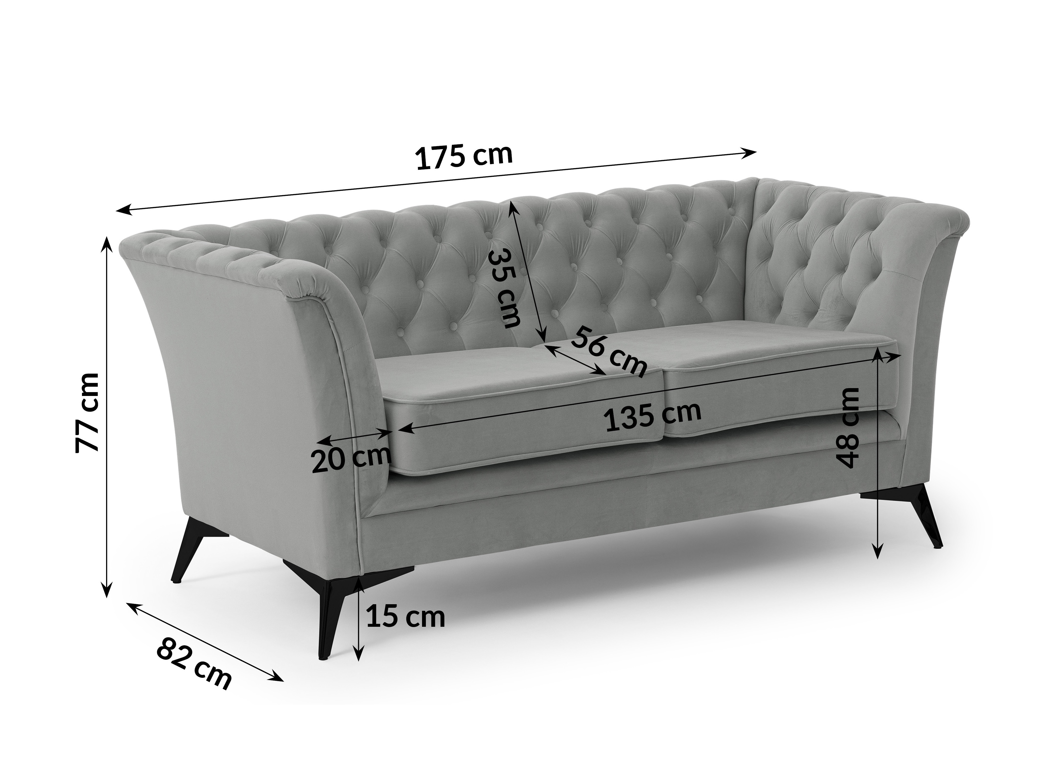Chesterfield kauč Rocklin 119 (Riviera 91)