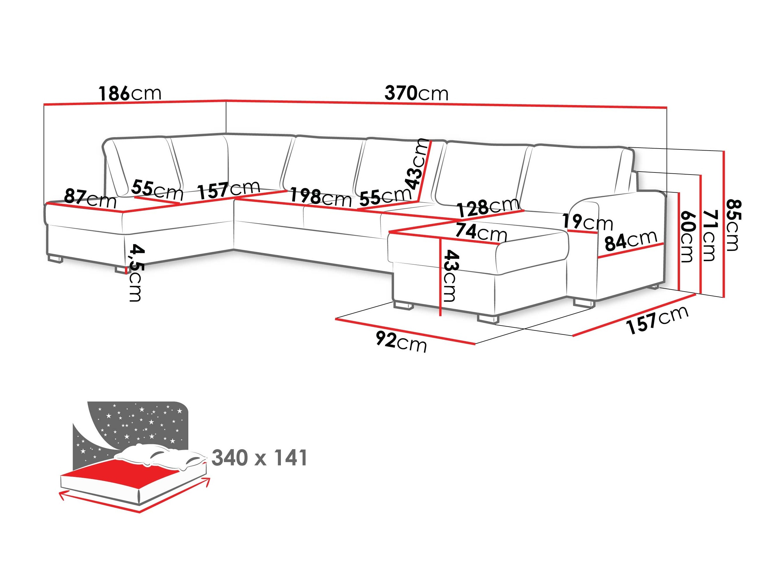 Kutna garnitura Comfivo Flumen III (Maya 03)