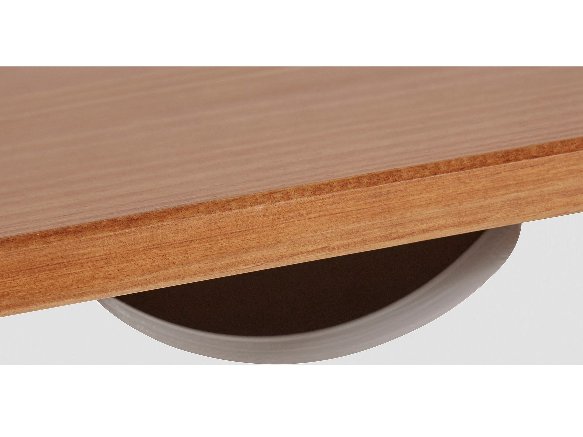 Uredski stol Denton 133 (Bijela + Svijetlo drvo)