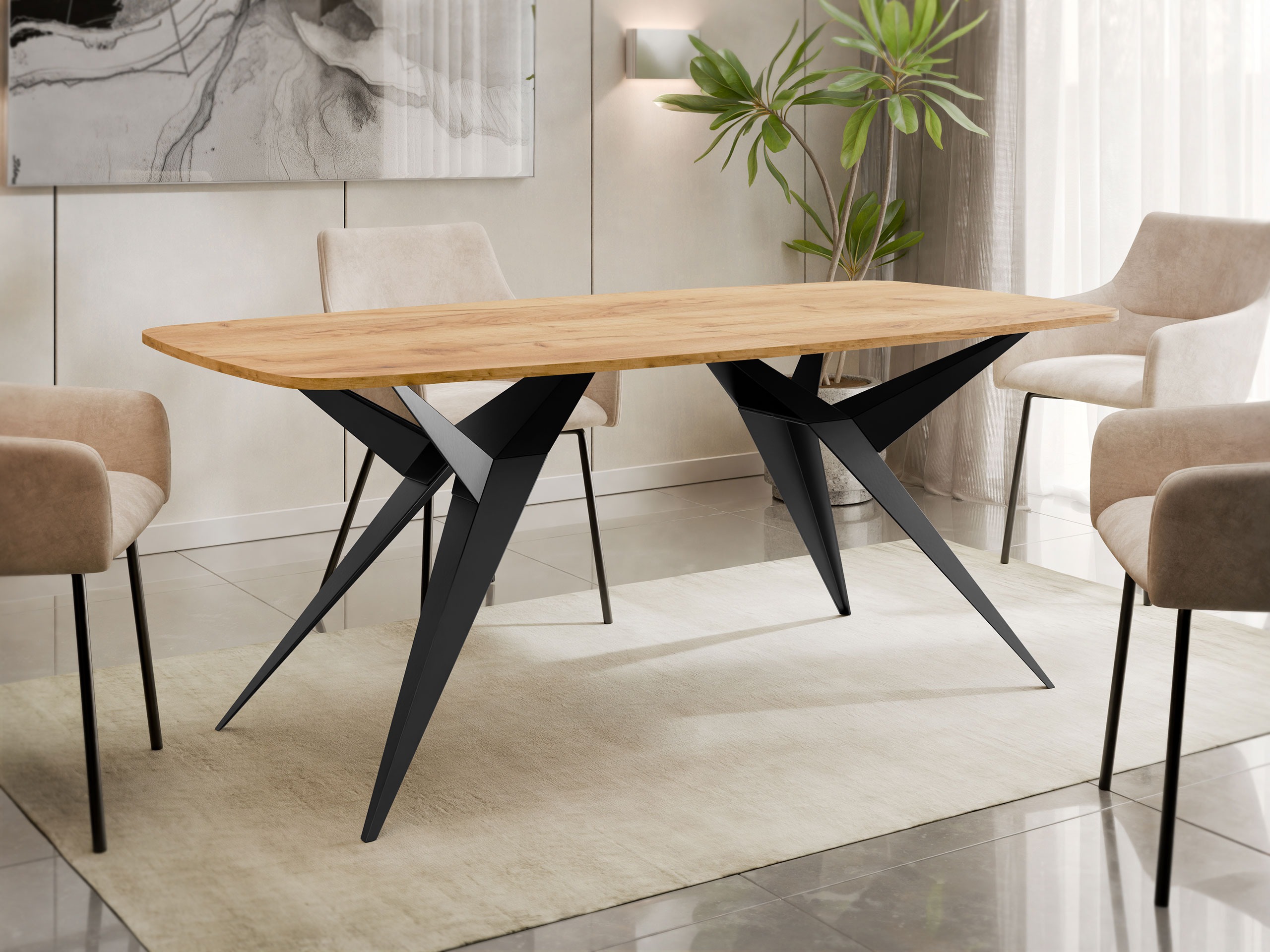 Stol Oswego 152 (Zlatni hrast Craft)