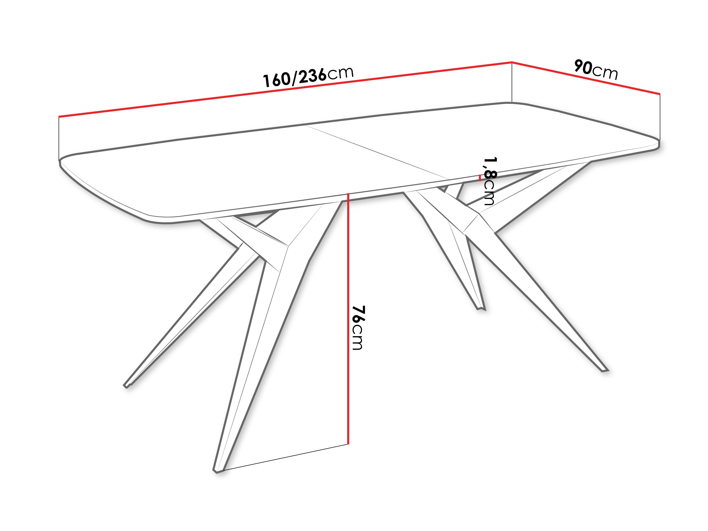 Stol Oswego 152 (Zlatni hrast Craft)