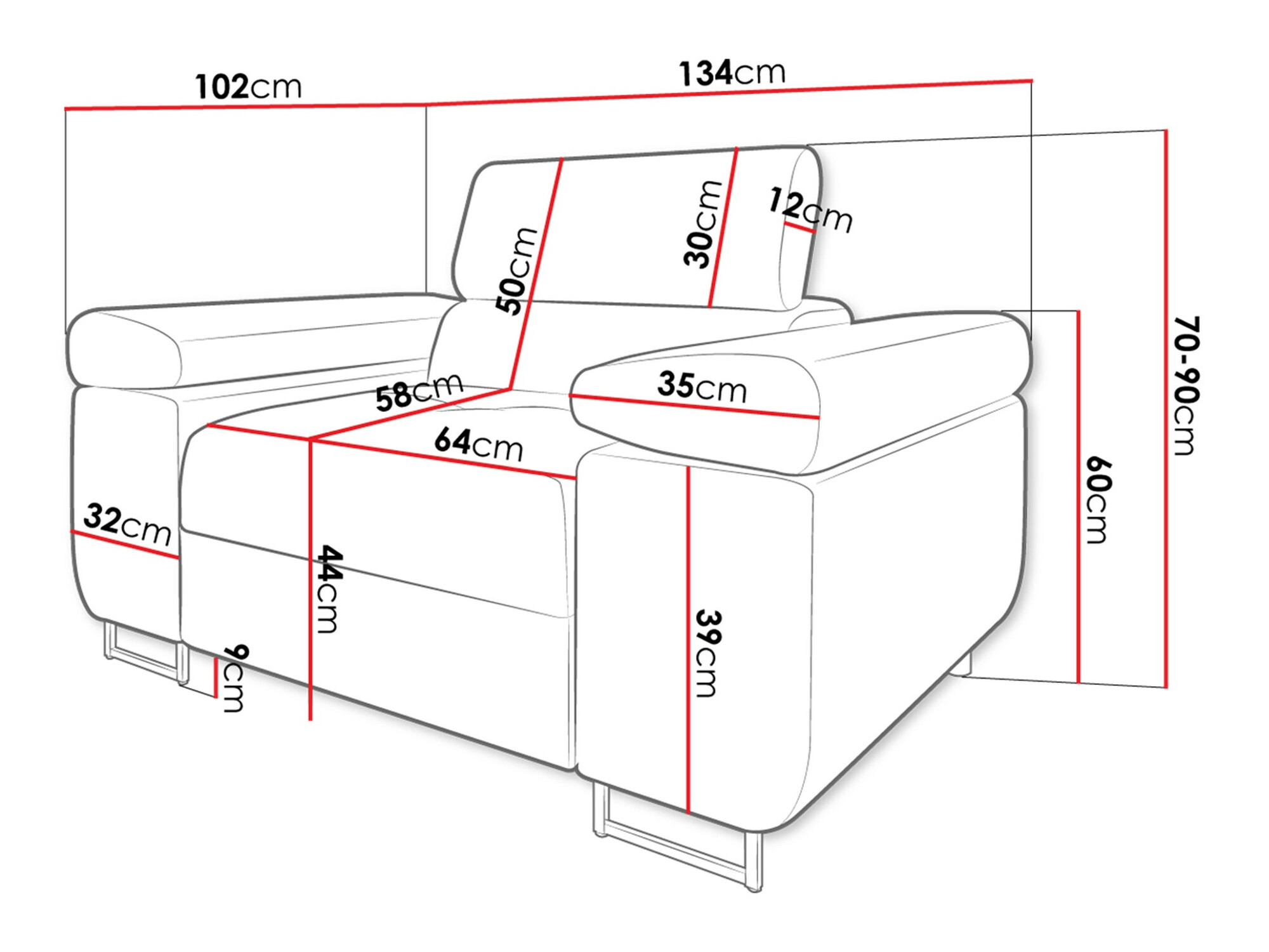 Fotelja SC9181 s oštećenim pakiranjem