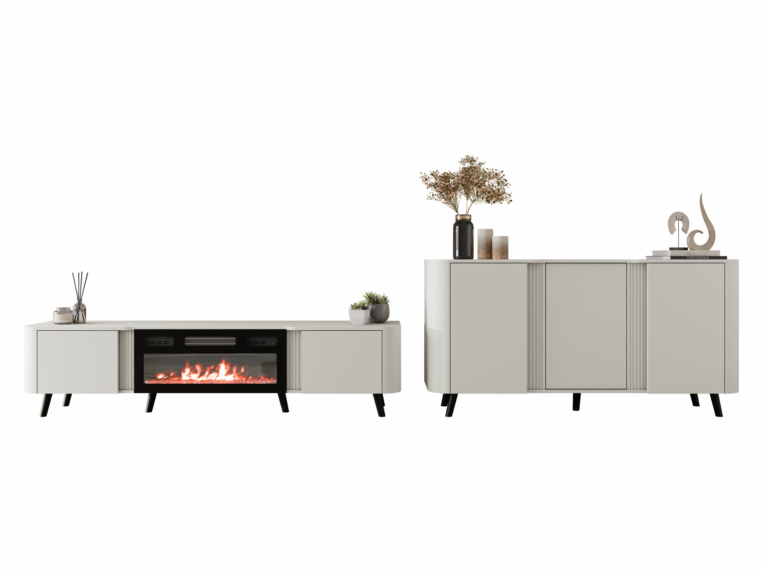 Set za dnevni boravak Charlotte 204 (Kašmir + Crna)