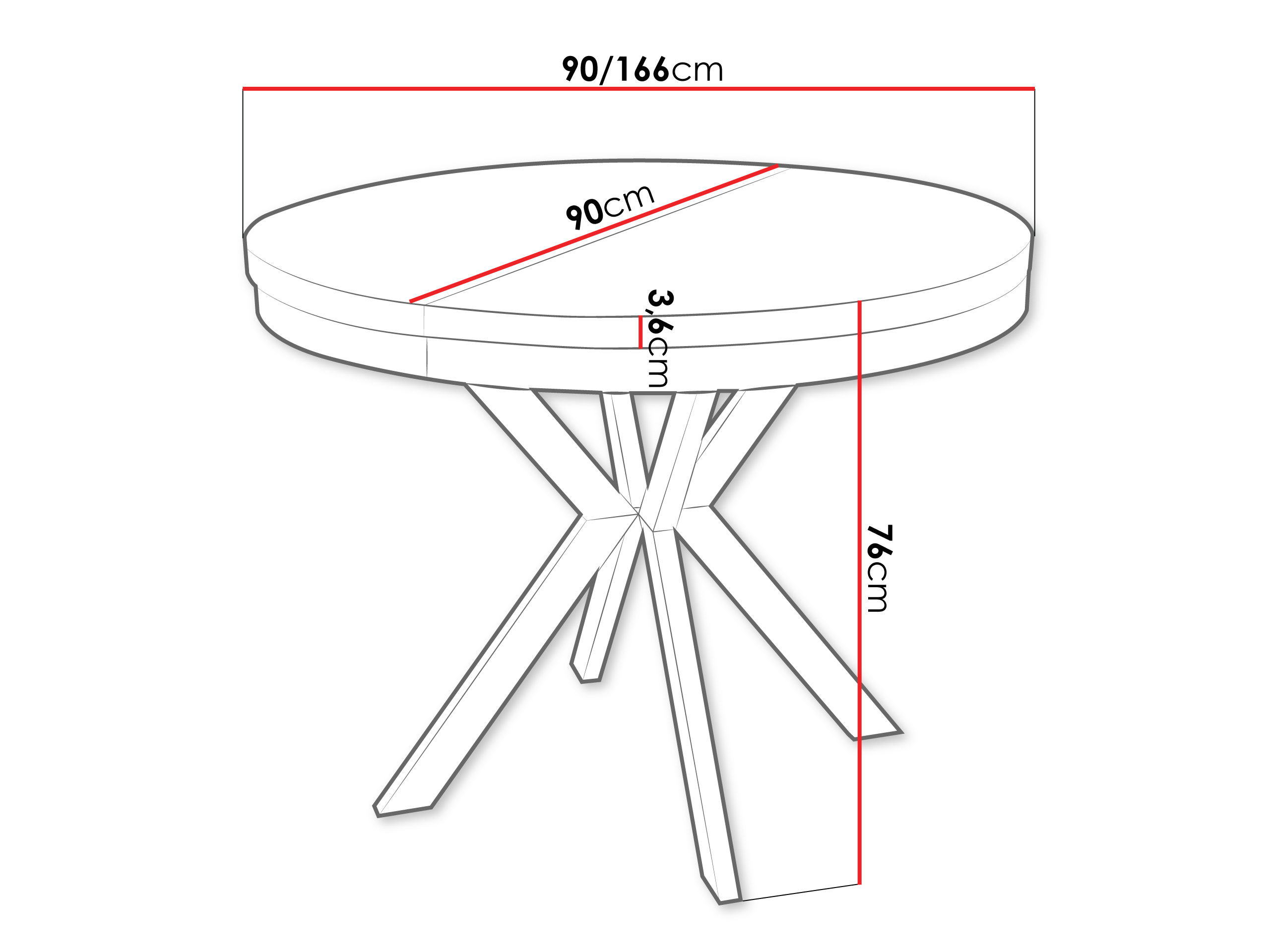 Stol Oswego 155 (Crni mramor + Zlatna)