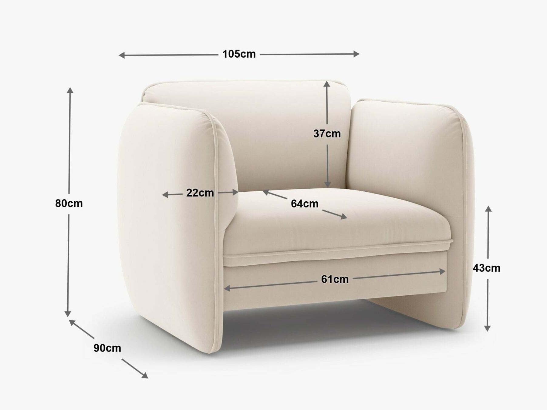 Fotelja Romsero 100 (Magic Velvet 2296)
