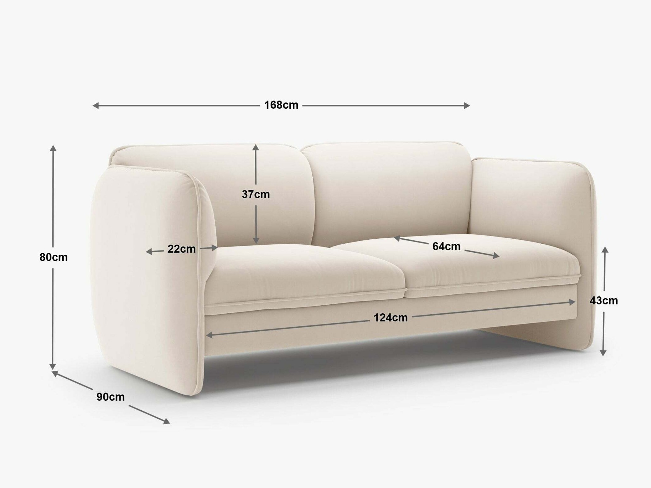Kauč Romsero 101 (Magic Velvet 2296)