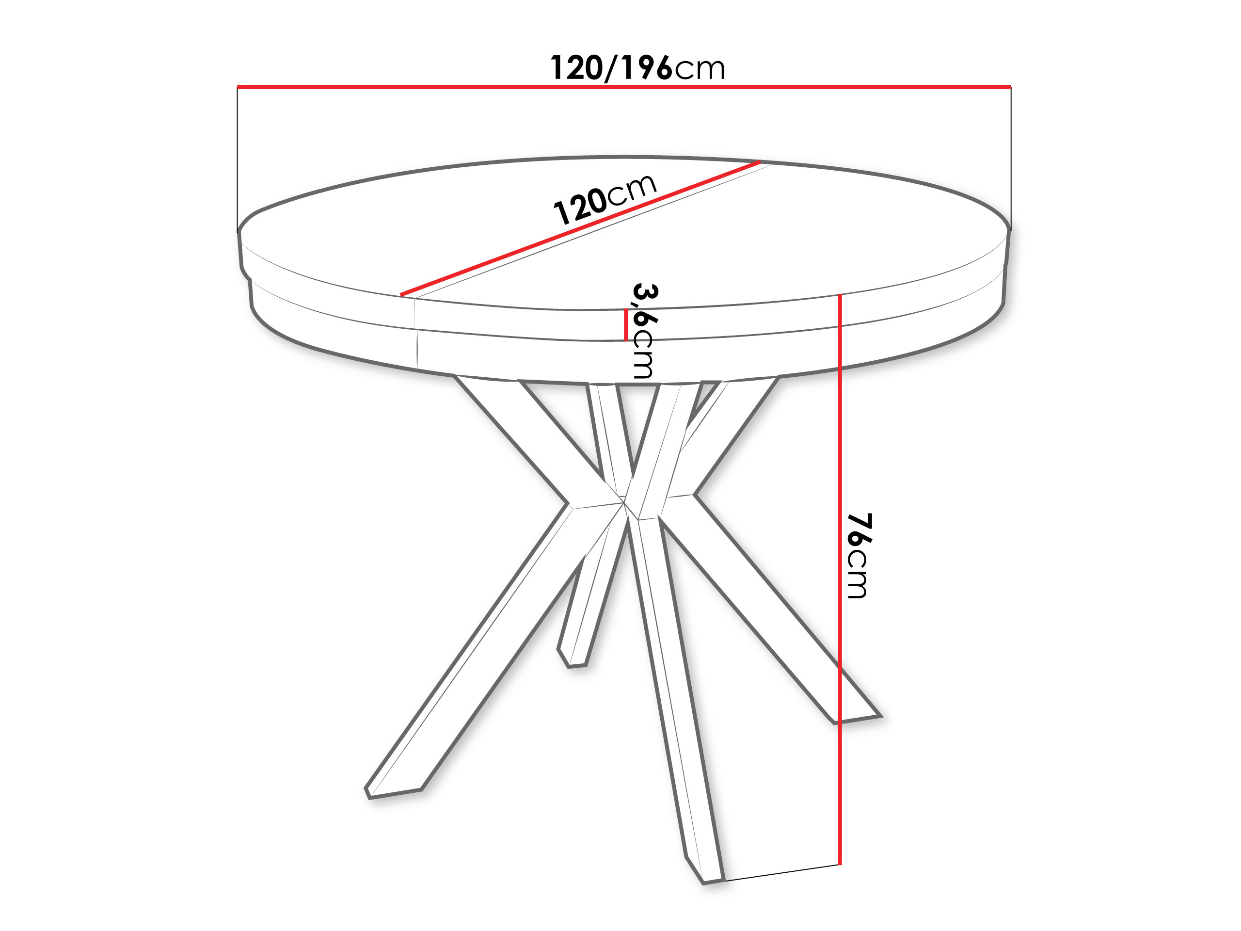 Stol Oswego 157 (Crni mramor)