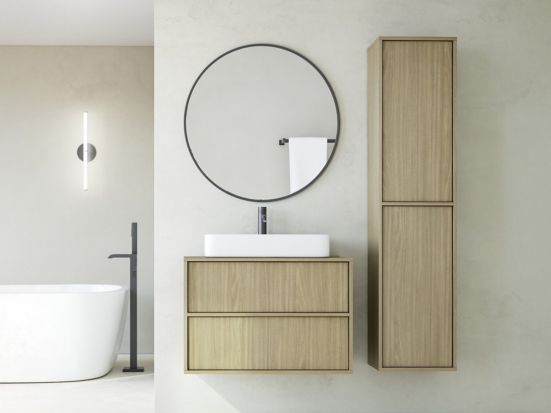 Zidni ormarić za umivaonik Burleson 510 (Hrast)