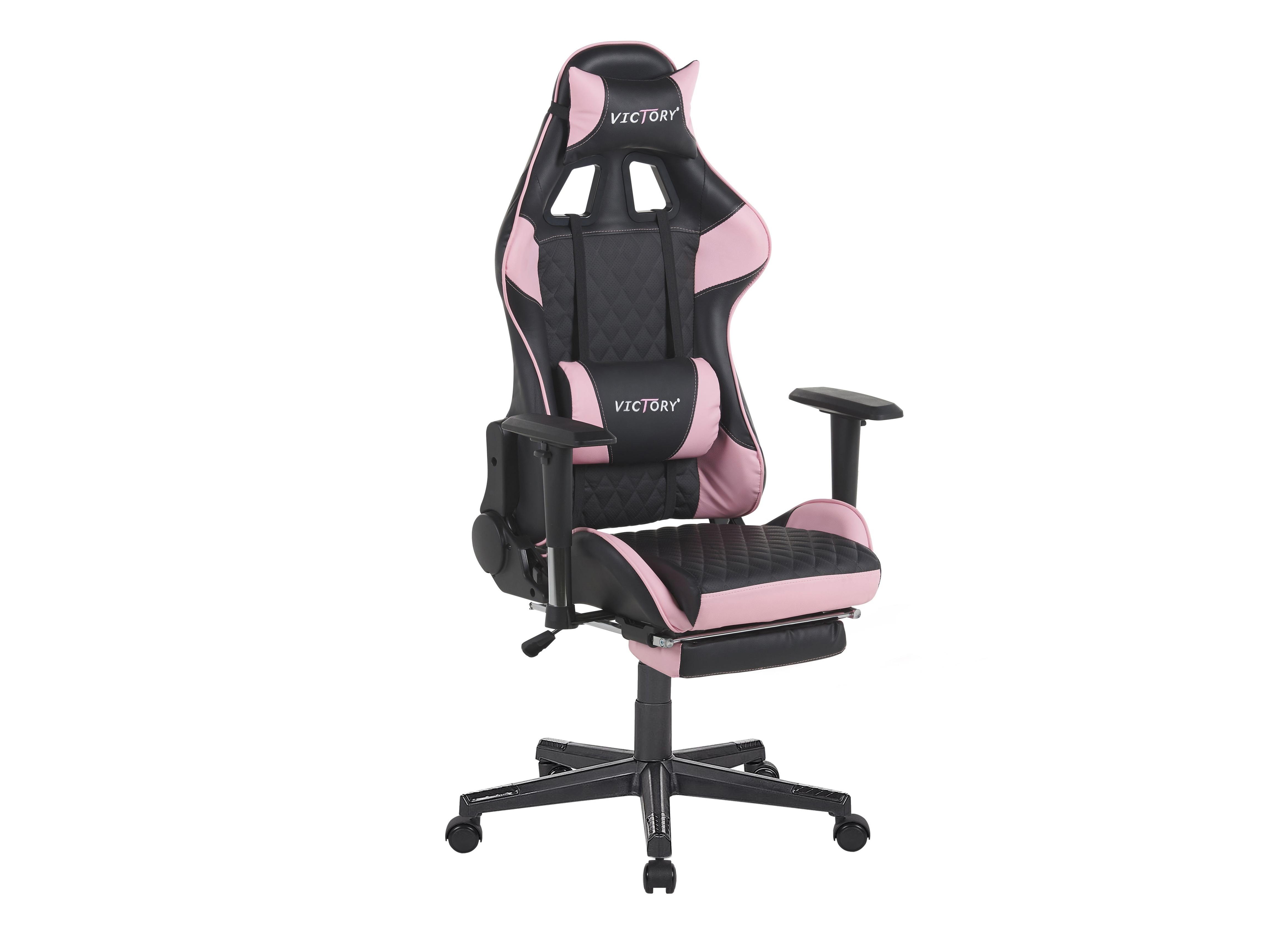 Gaming stolica Berwyn 183 (Crna + Ružičasta)