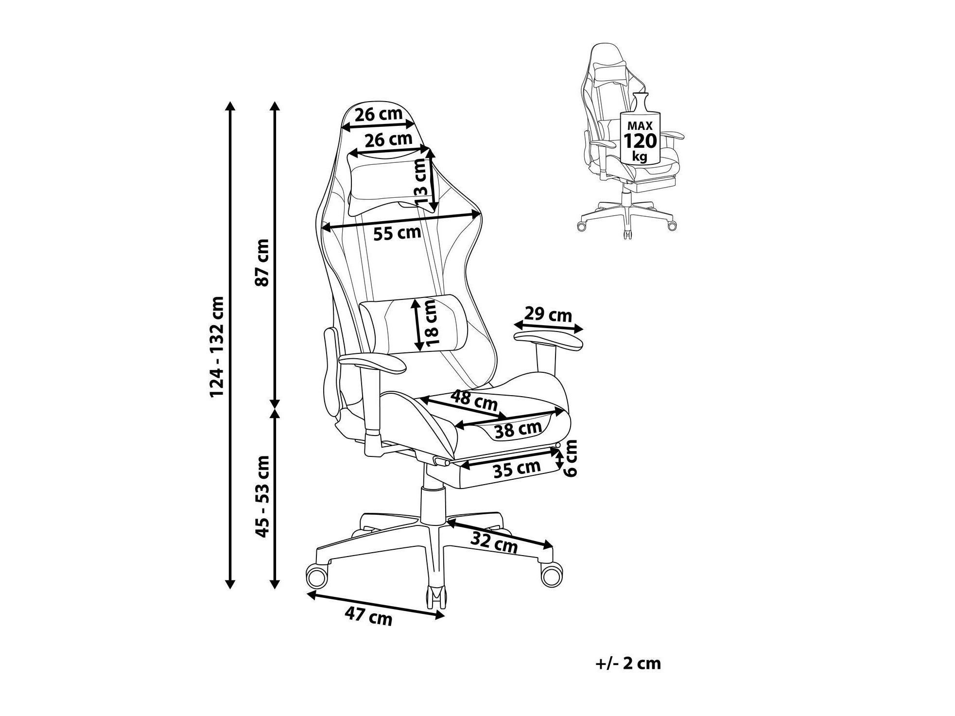 Gaming stolica Berwyn 183 (Crna + Ružičasta)