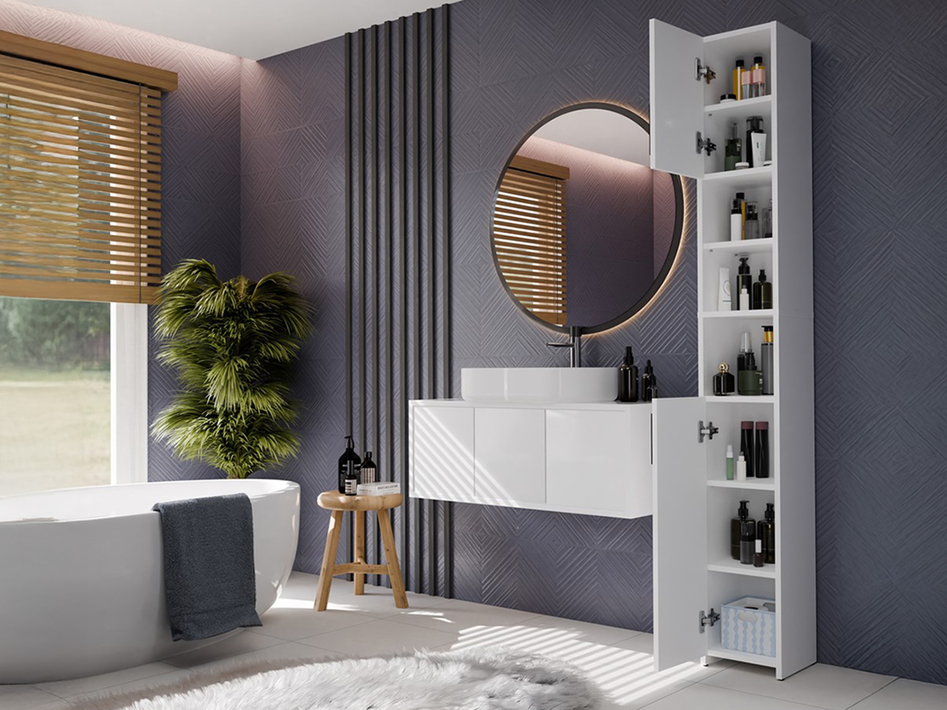 Samostojeći kupaonski ormarić Mandeville 345