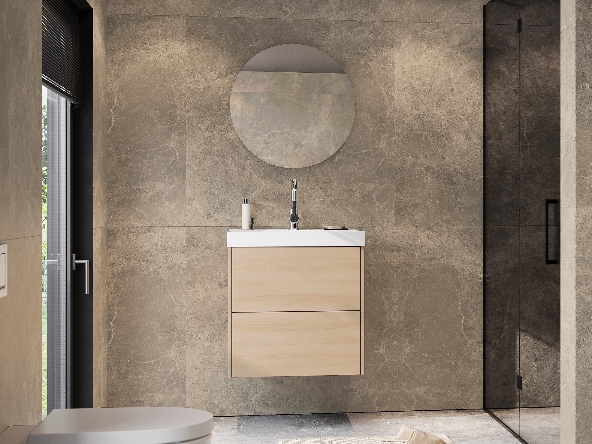 Zidni ormarić za umivaonik Sacramento 524 (Hrast)