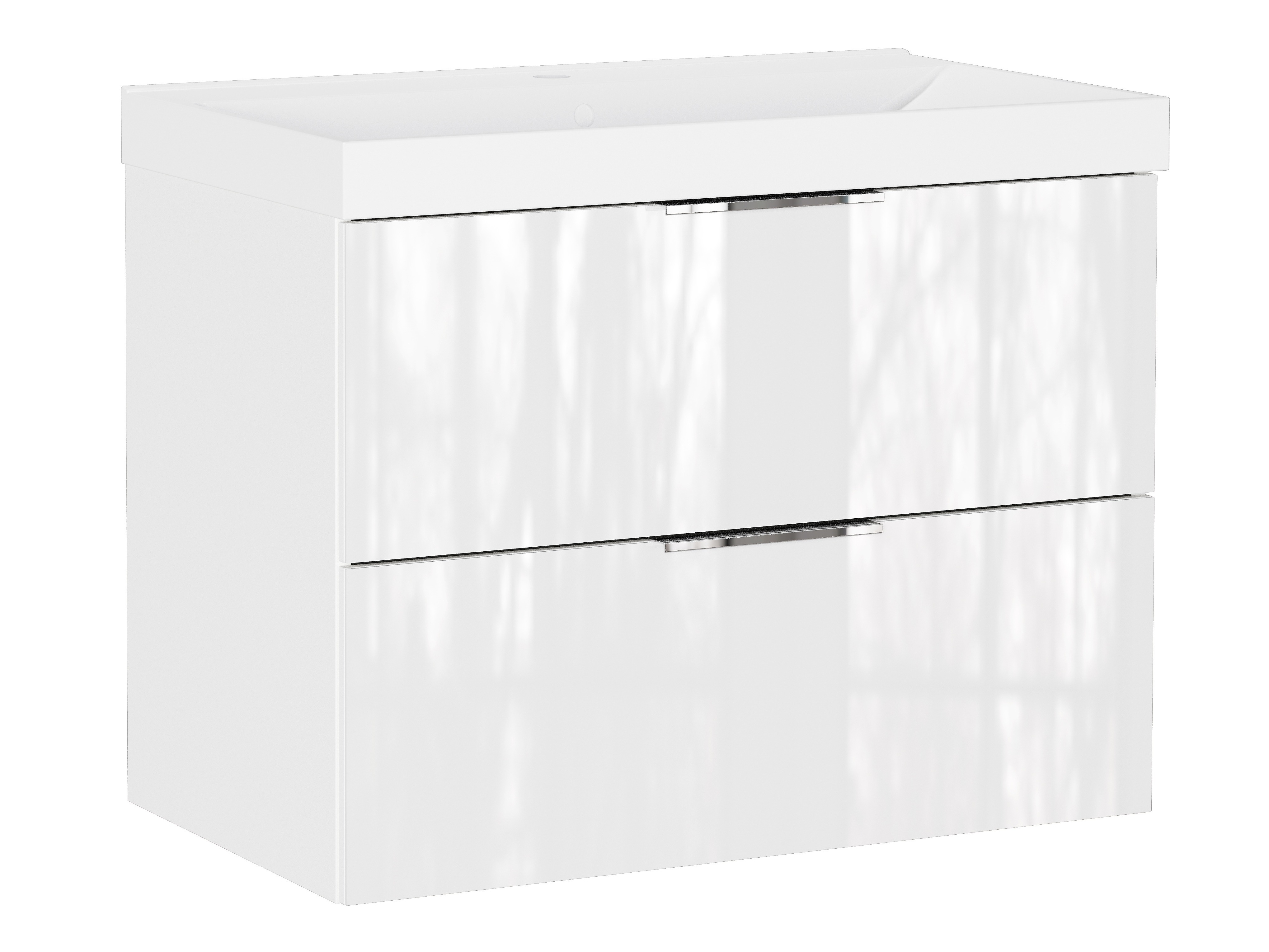 Zidni ormarić za umivaonik Sacramento 528 (Sjajno bijela)