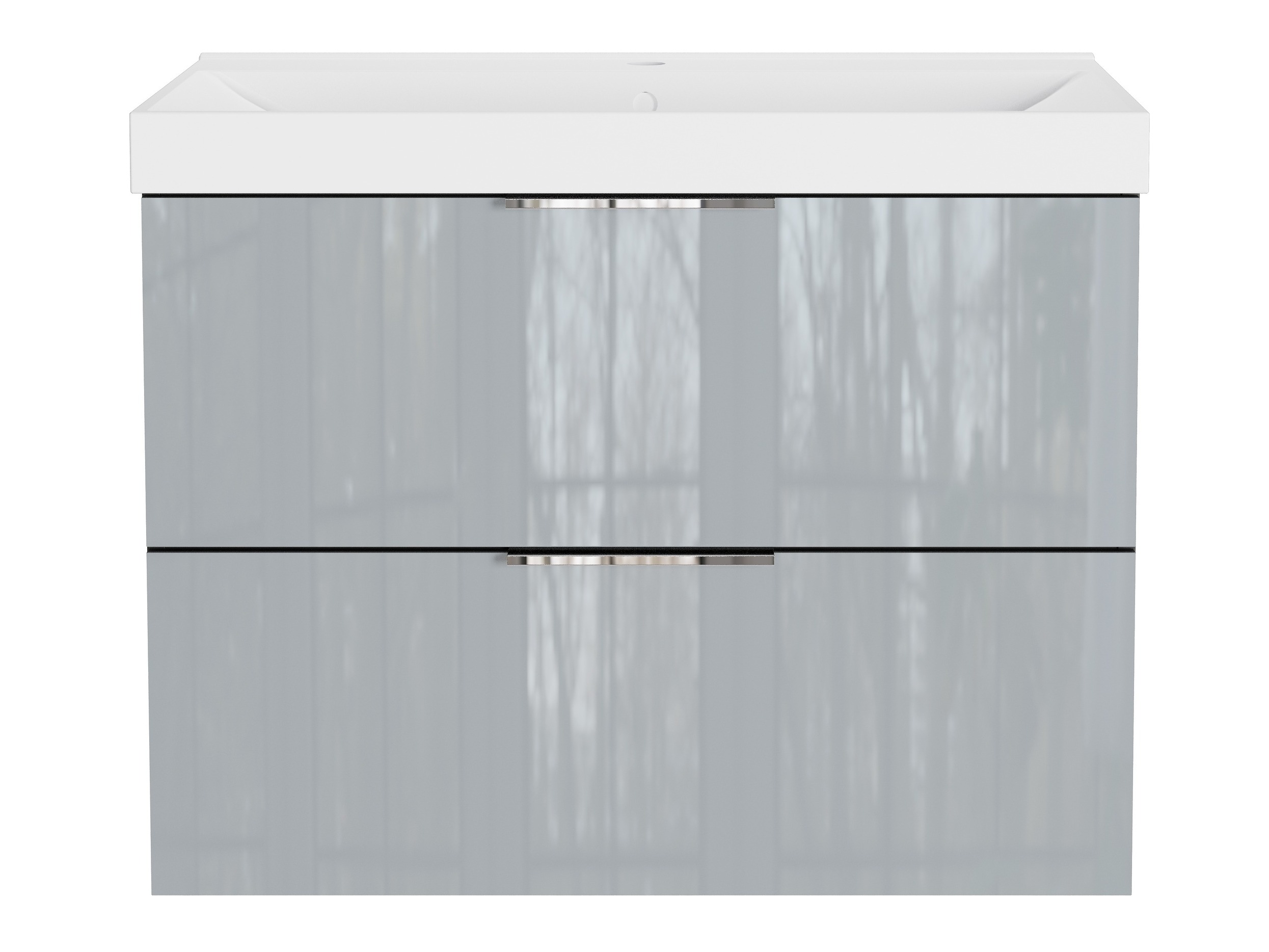 Zidni ormarić za umivaonik Sacramento 528 (Sjajno siva)