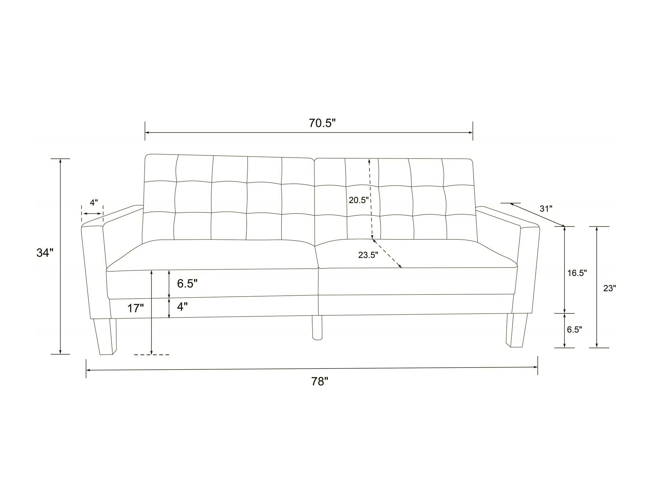 Kauč na razvlačenje Tulsa 128 (Siva)