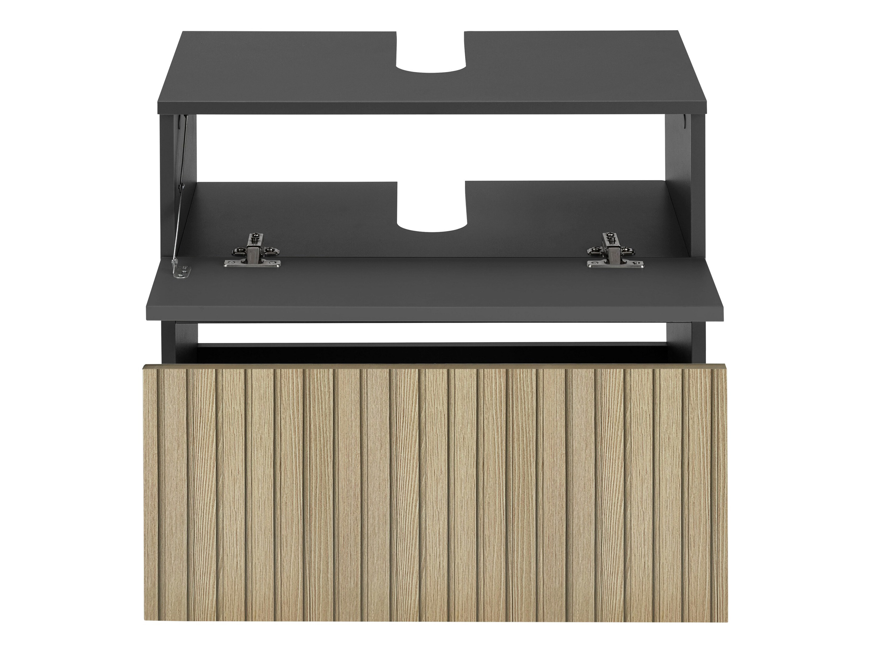 Samostojeći kupaonski ormarić za umivaonik Soncamu 110 (Antracit + Svijetli hrast)