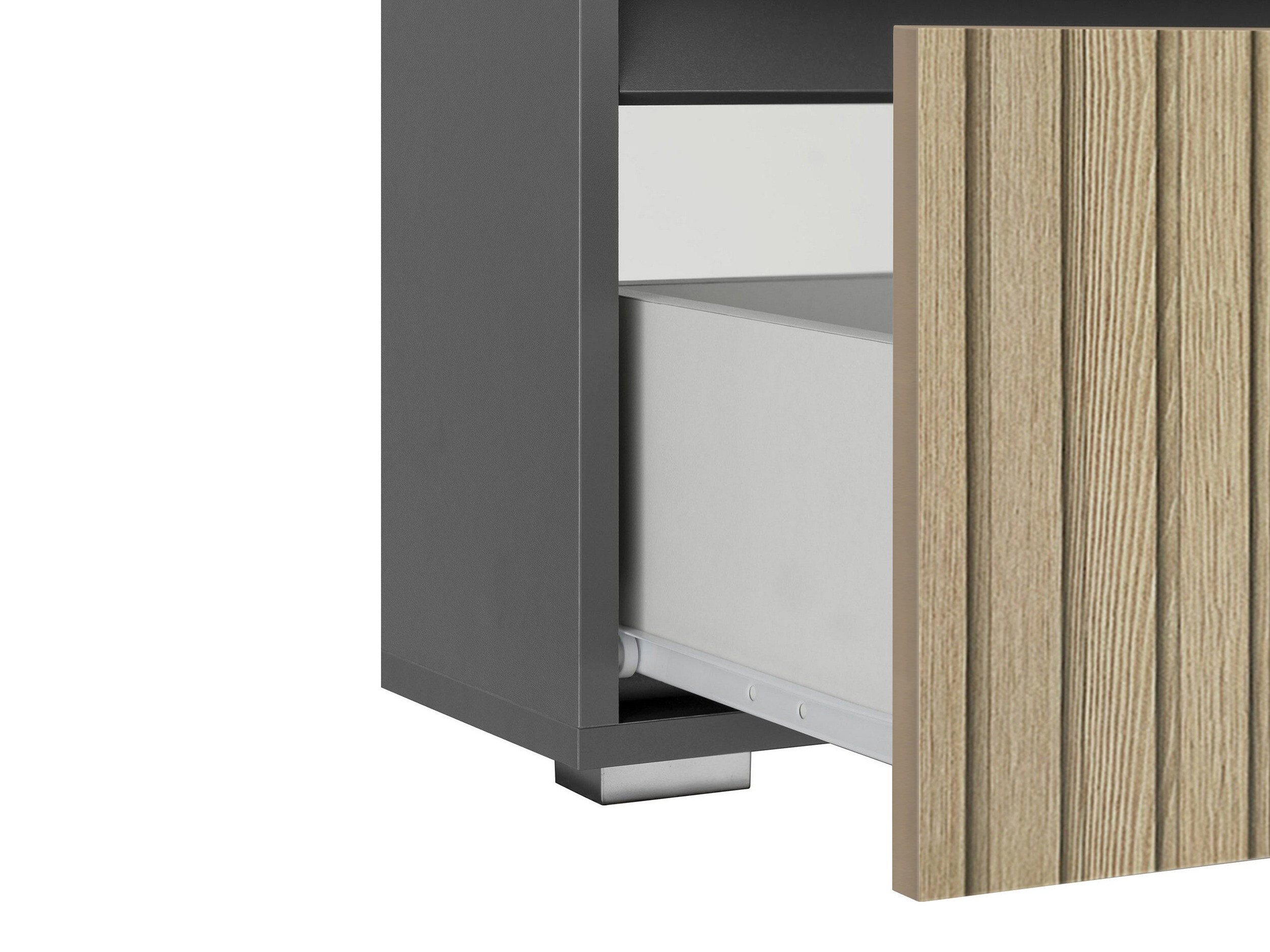 Samostojeći kupaonski ormarić za umivaonik Soncamu 110 (Antracit + Svijetli hrast)