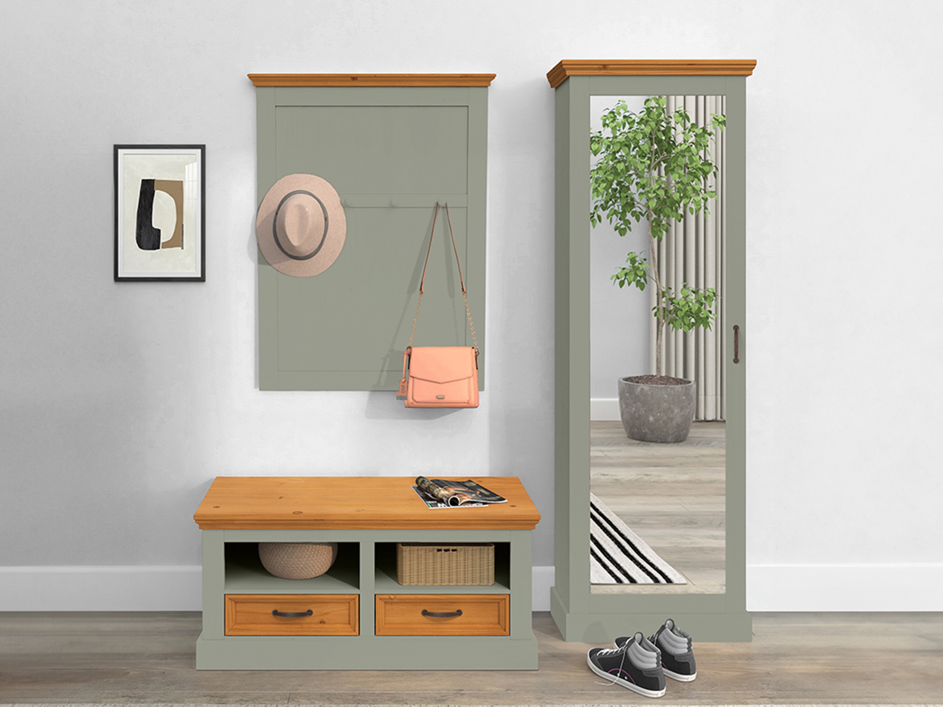 Vješalica Tolelio 129 (Zelena + Bor)