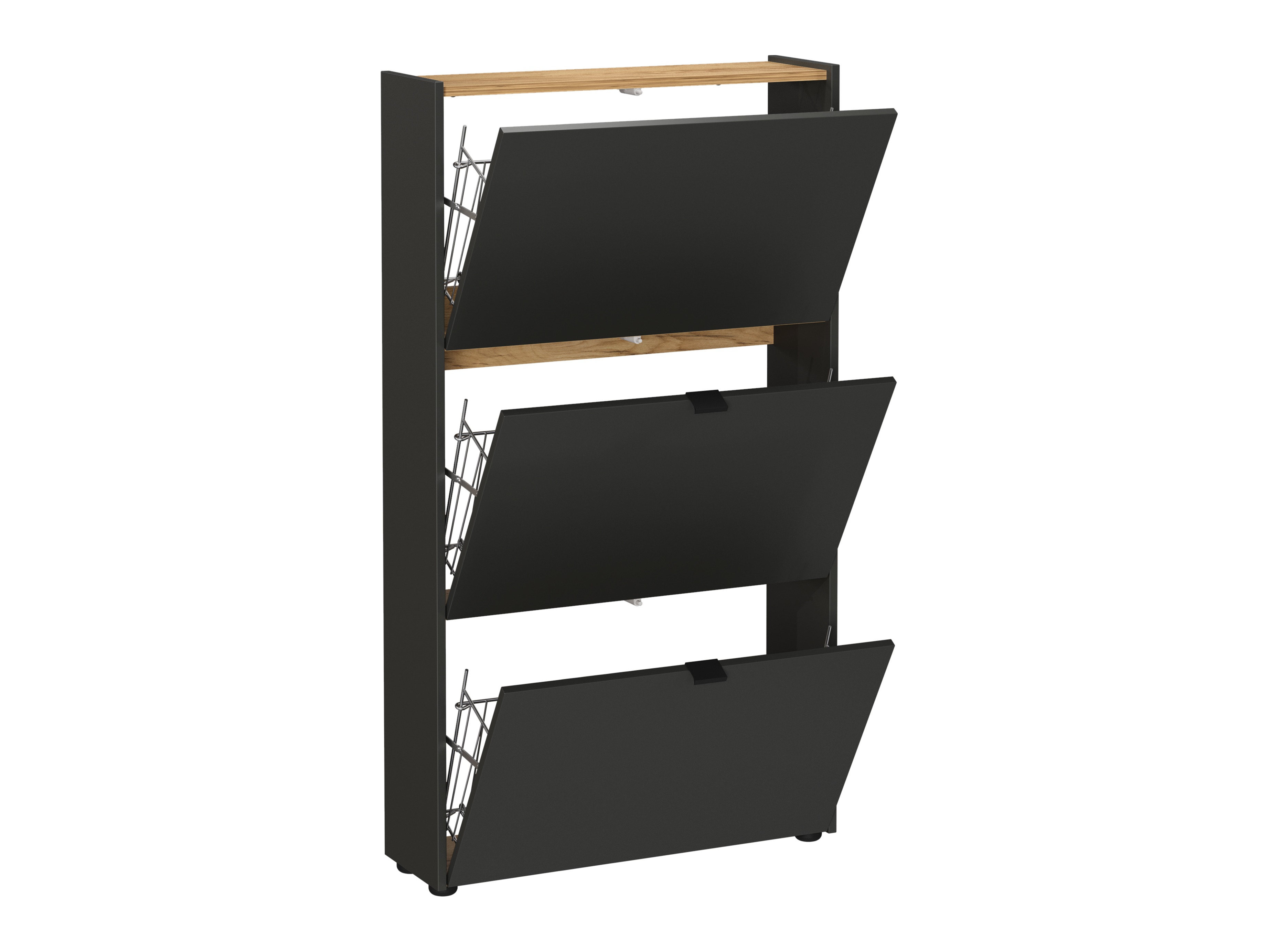 Ormarić za cipele Cirsale 113 (Navarra hrast + Grafit)