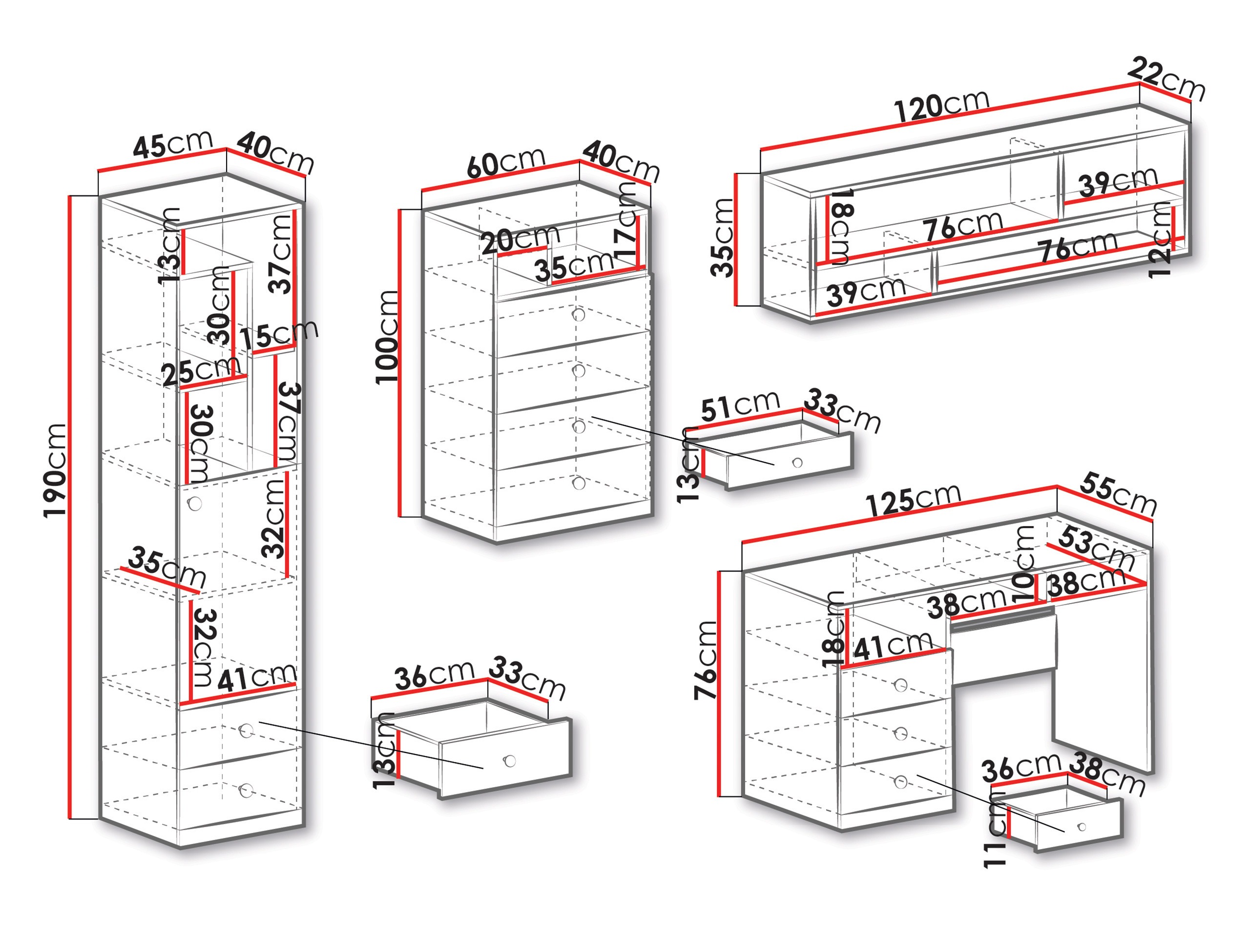 Set namještaja Tesmonu 116