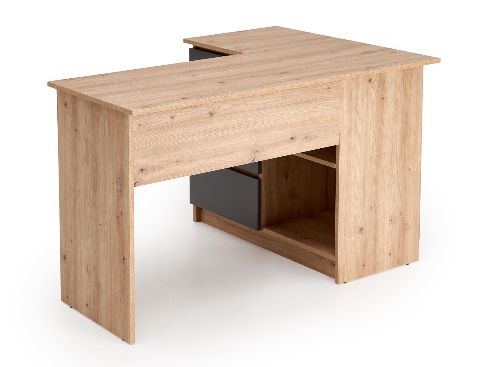 Kutni uredski stol Houston 1950 (Grafit + Hrast Artisan)