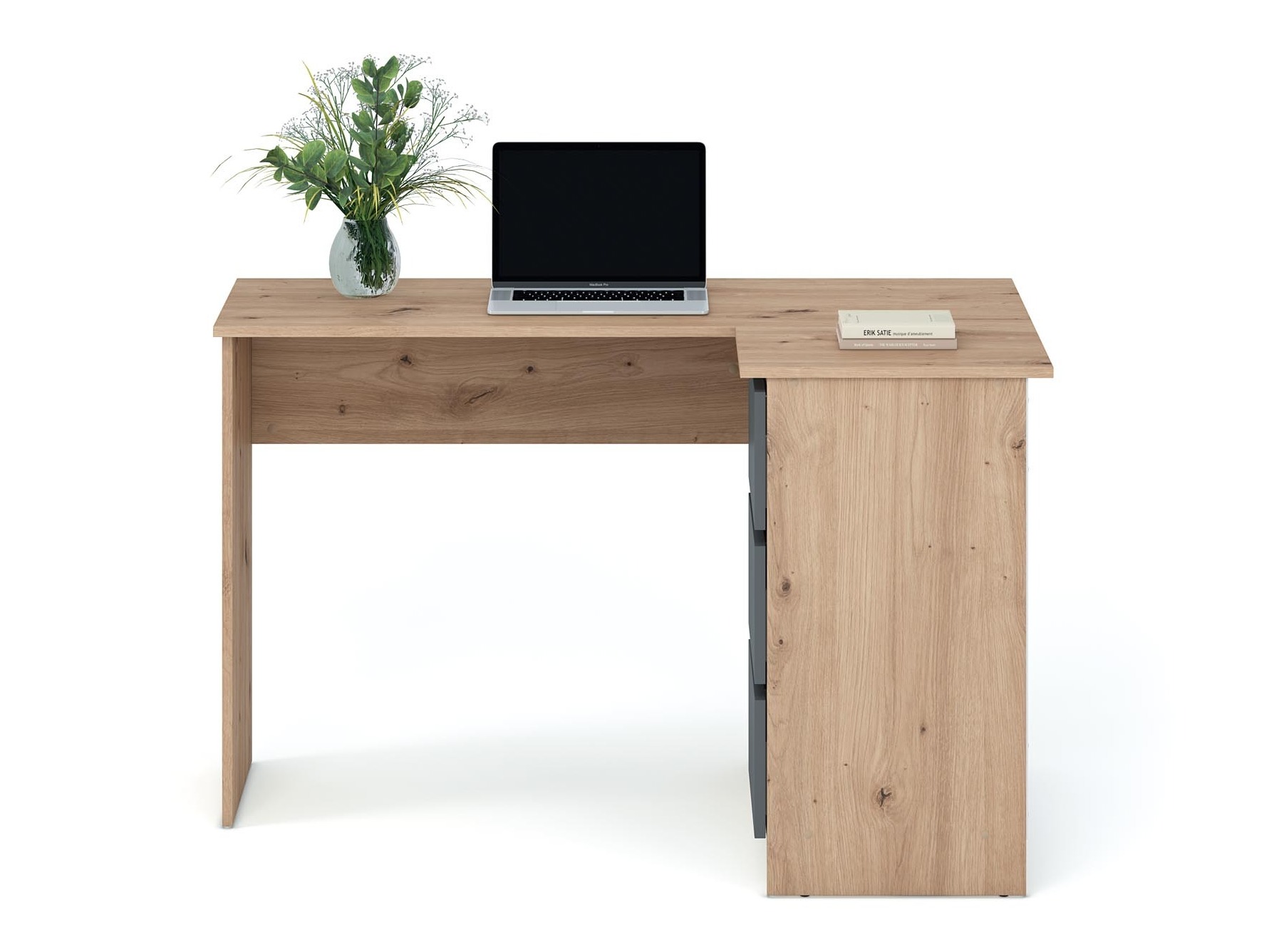 Kutni uredski stol Houston 1950 (Grafit + Hrast Artisan)