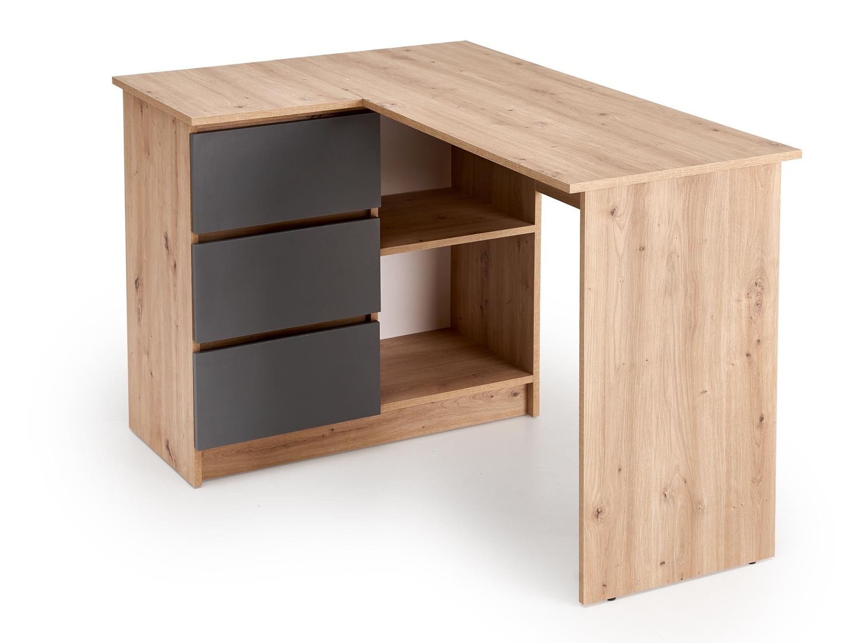 Kutni uredski stol Houston 1950 (Grafit + Hrast Artisan)
