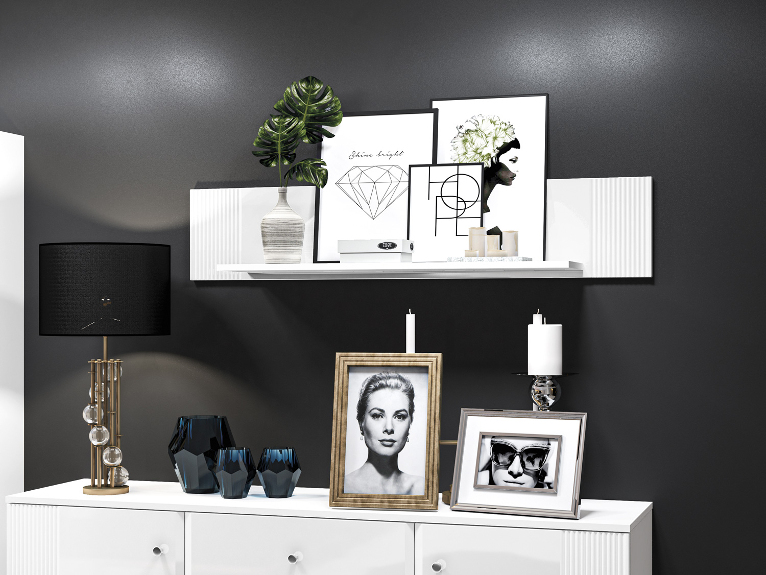 Zidna polica Fivfloi 103