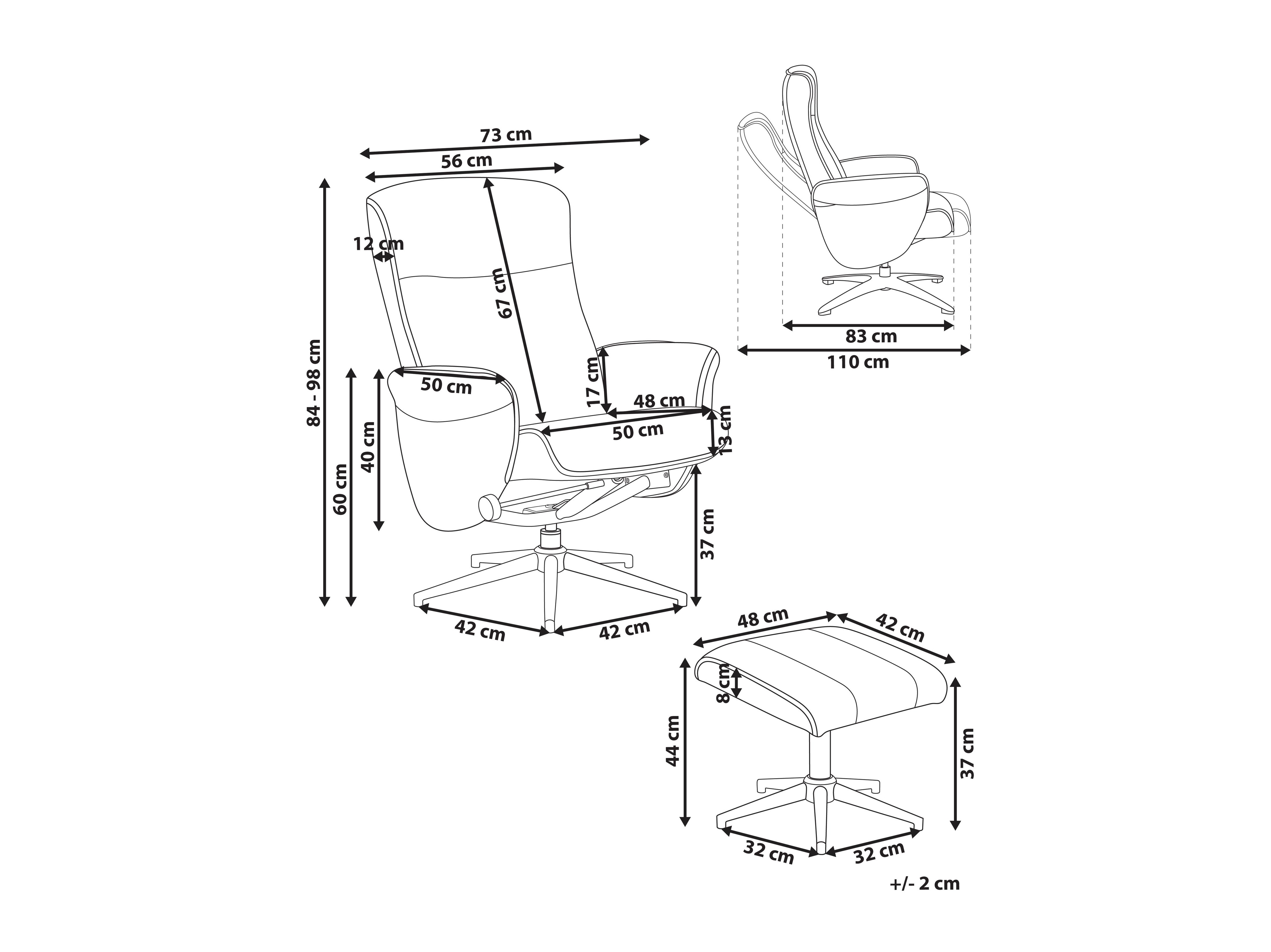 Podesiva fotelja Berwyn 2862